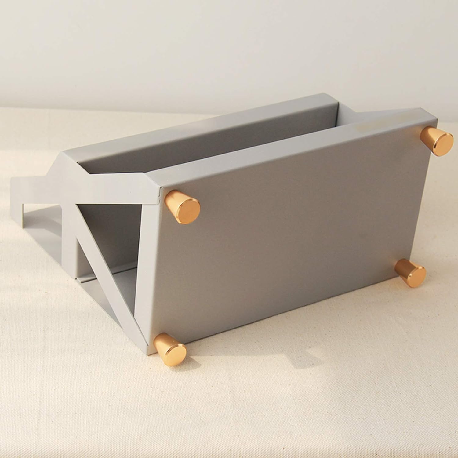 Iron Cosmetic Storage Box Layered and Partitioned Storage Daily Necessities for Living Room, Office, Bedroom, Bathroom, Kitchen (Color : Green, Size : 23x13x22cm)