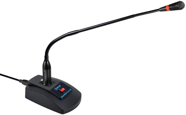 WordSentry XLR Gooseneck Microphone with 48 Volt Phantom Power - Professional Uni-Directional High-Fidelity Audio, Adjustable Flex Arm, Durable Metal Construction, Heavy Duty Base