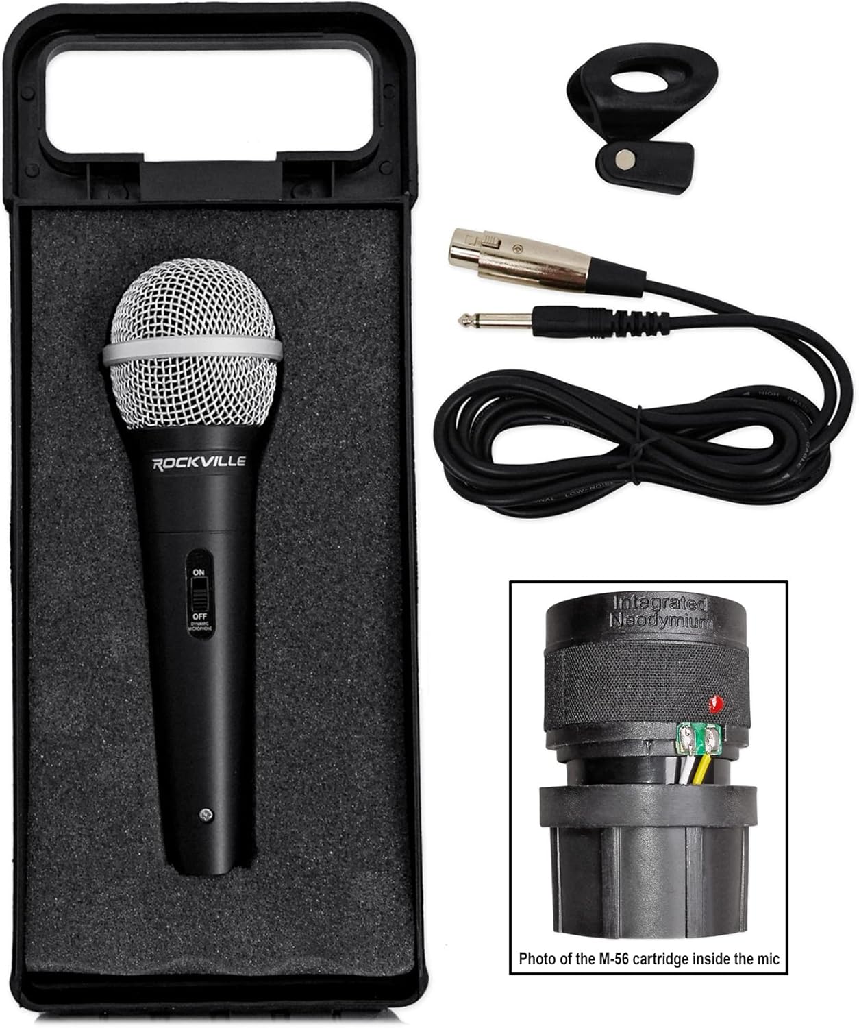 Rockville (2) Pro MIc Kit 1 - High-End Metal Microphone+Mic Stand+Carry Bag+Cable