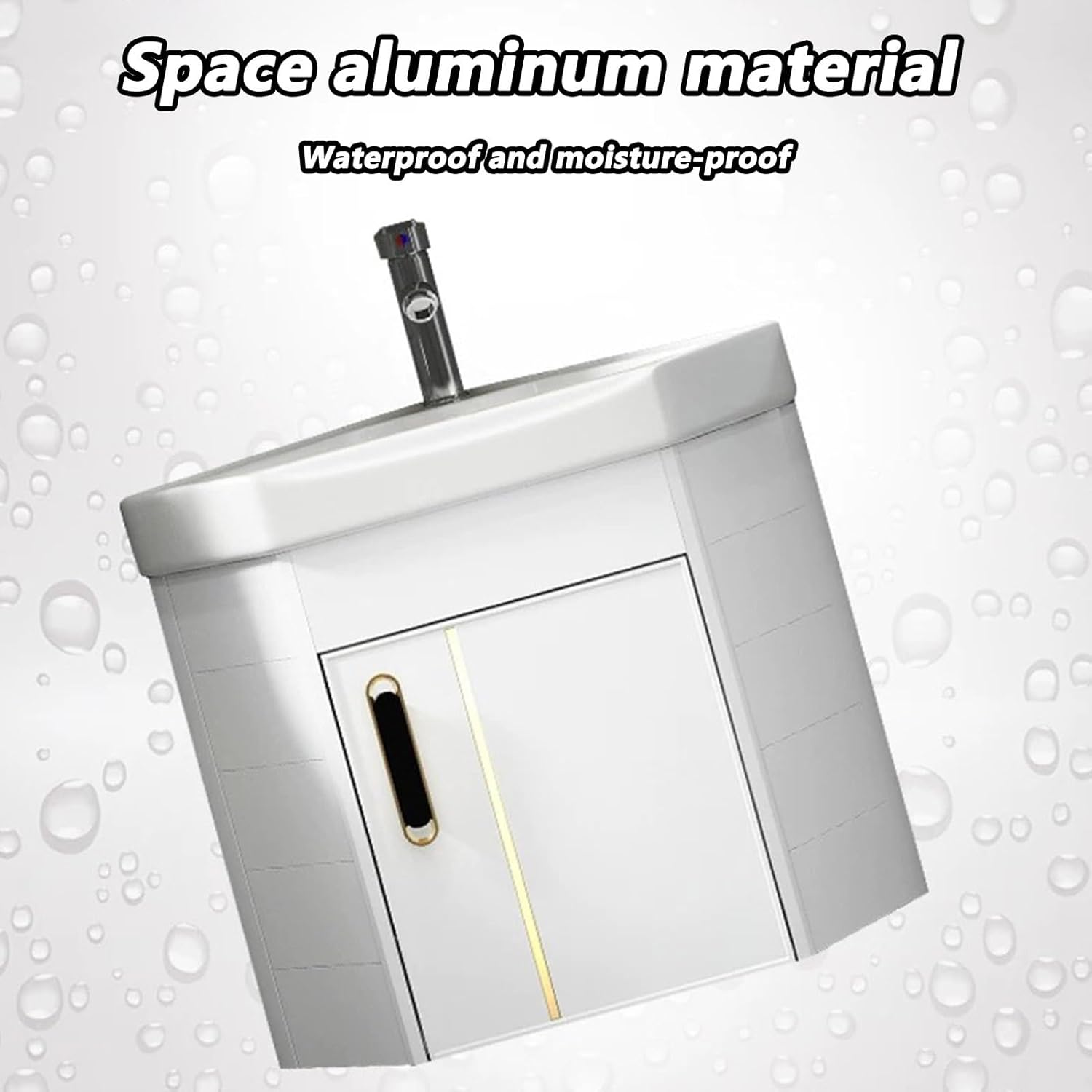 Corner Wall Mount Bathroom Sink, Corner Bathroom Sink, Bathroom Sink with Storage Container, White Ceramic Sink for Small Space, Single-Apartment(56cm/22in)