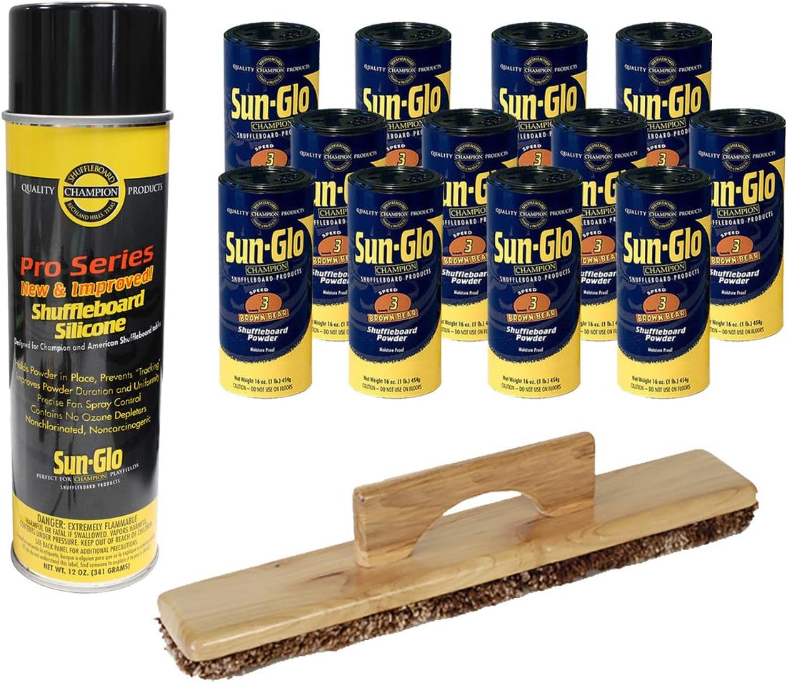 Sun-Glo 12 Cans #3 Brown Bear Wax, Sweep, Silicone Spray