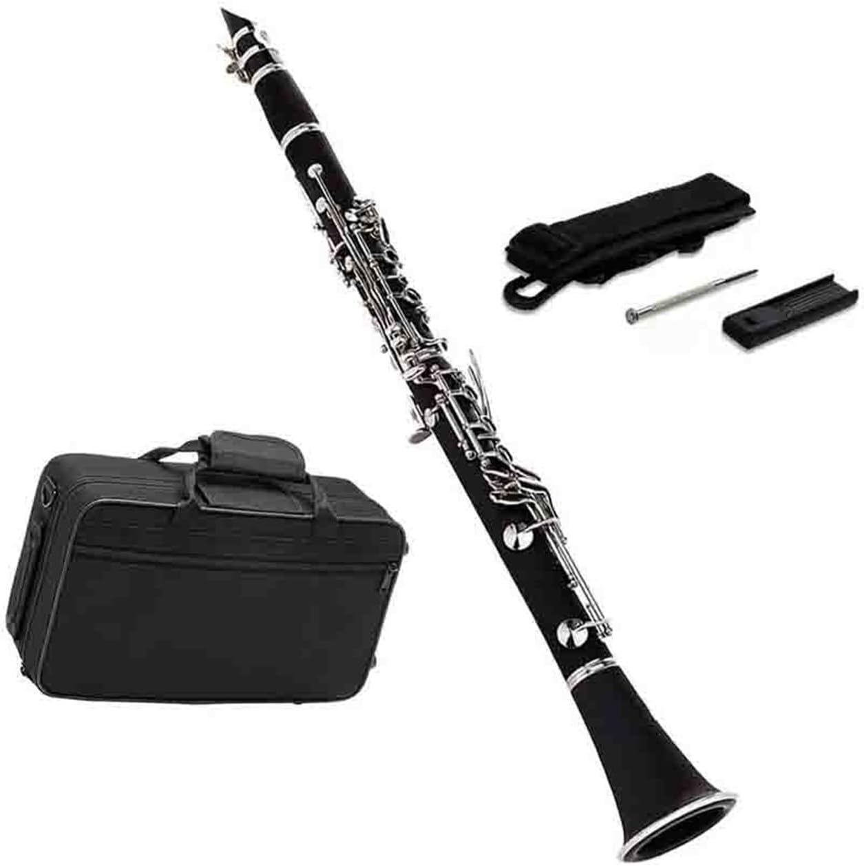 Silver Plated C Type Clarinet 18 Keys Professional Woodwind Instrument Clarinet Instrument