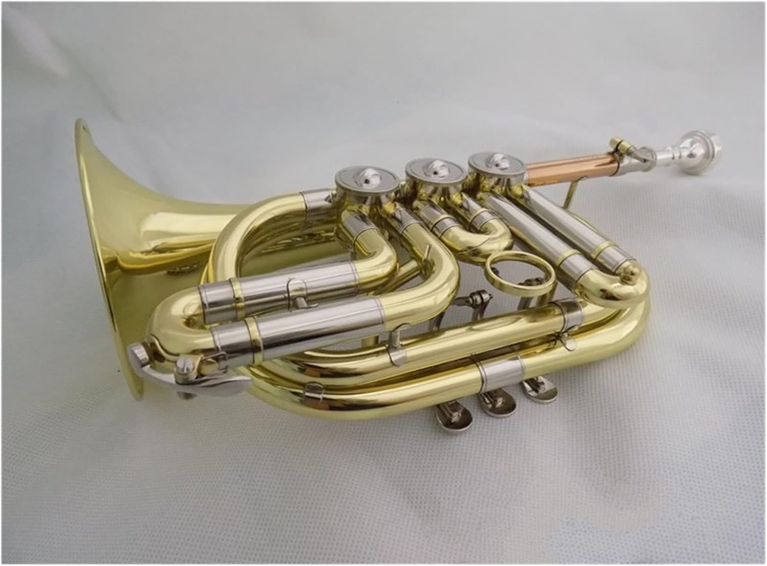 Trumpets Beginner Rotary Bb Cornet Musical Instruments Yellow Brass Cornet Trumpet with Case and Mouthpiece Trumpet Set