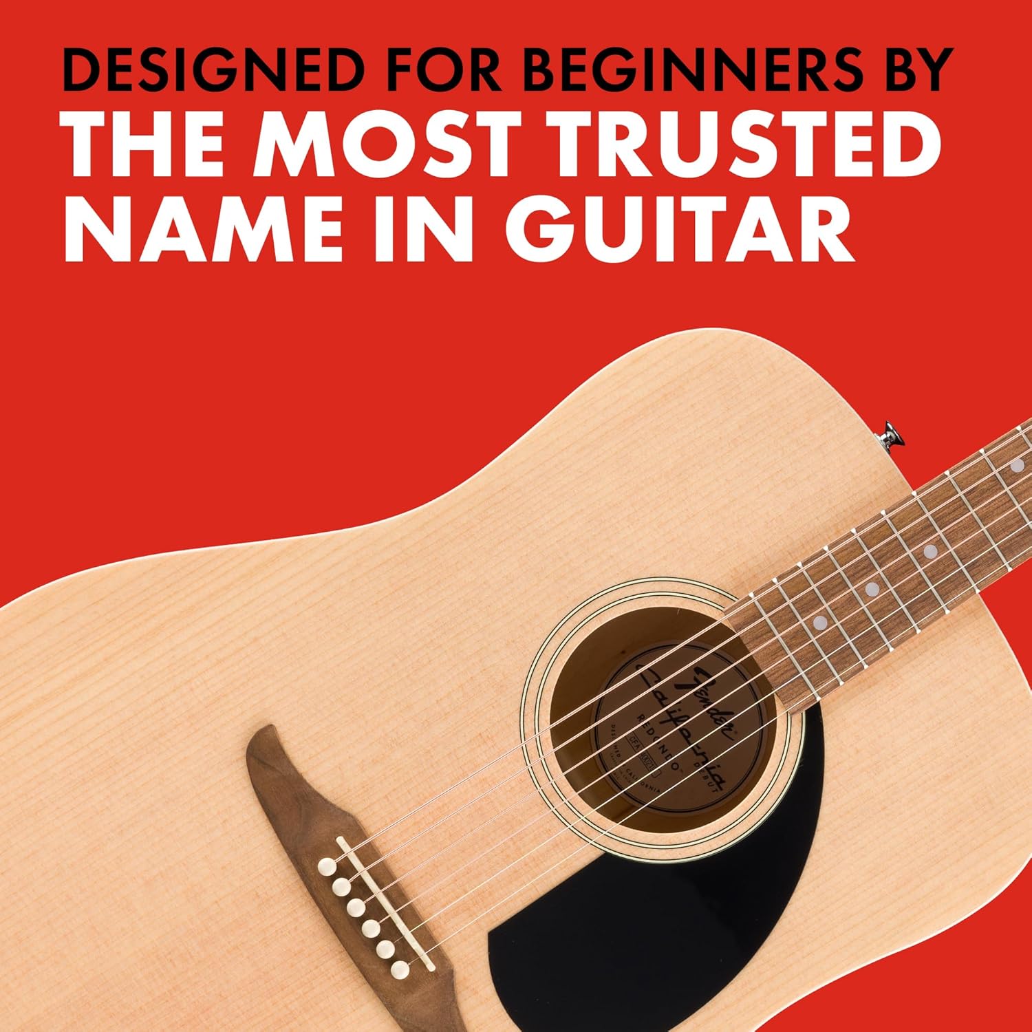 Fender California Debut Redondo Series Acoustic Guitar, Beginner Guitar, 2-Year Warranty, Natural