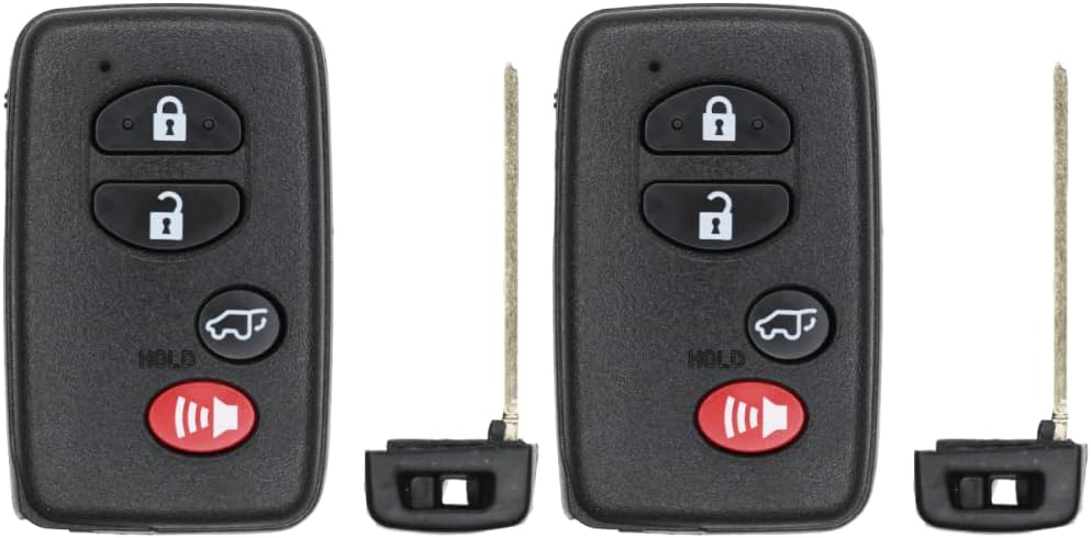 Replcament Smart Key Fob for Toyota Venza 2014 FCC HYQ14ACX 2AOKM-TY9 Part Number 89904-0T060 899040T060 89904-0T020 899040T020 Pack of 2
