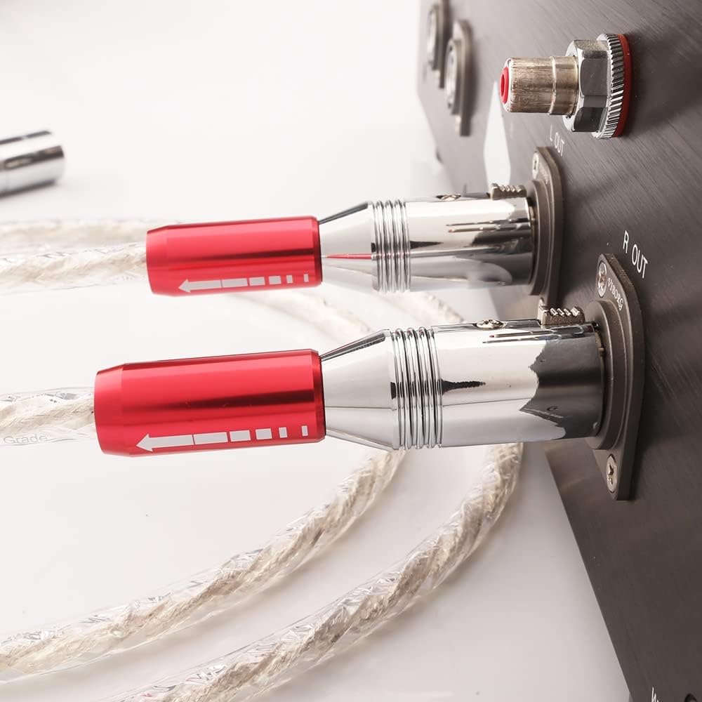 Pair XLR Interconnect Cable 6N Silver Audio Video Cable 1.5M XLR Cable with XLR Plug Cable (Length : 1.5m)