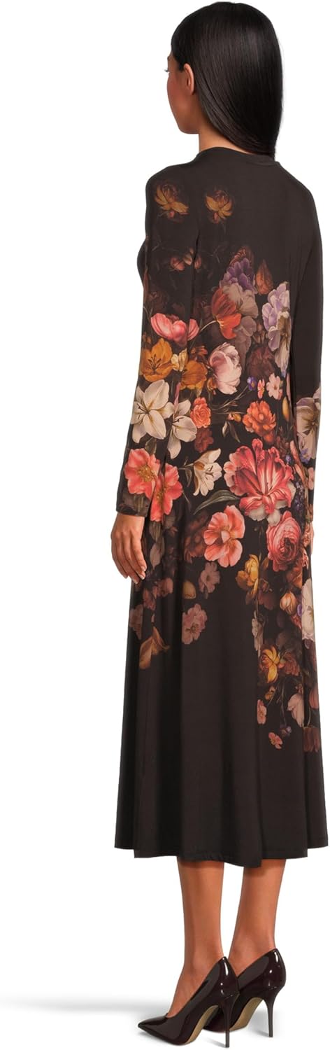 Johnny was Womens The Janie Favorite Long Sleeve Midi Dress- Beckett