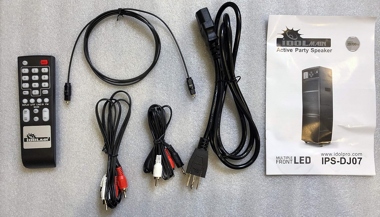 Super Bass Portable Bluetooth Wireless Karaoke Speaker with Two Wireless Microphones, USB, SD, FM, IDOLmain IPS-DJ07 II with Multi-Effect DJ Light