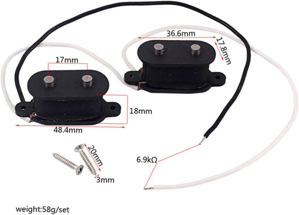 ibasenice 3sets Squire Bass Guitar Pickups Electric Bass Pickup Guitar High Output Replacement