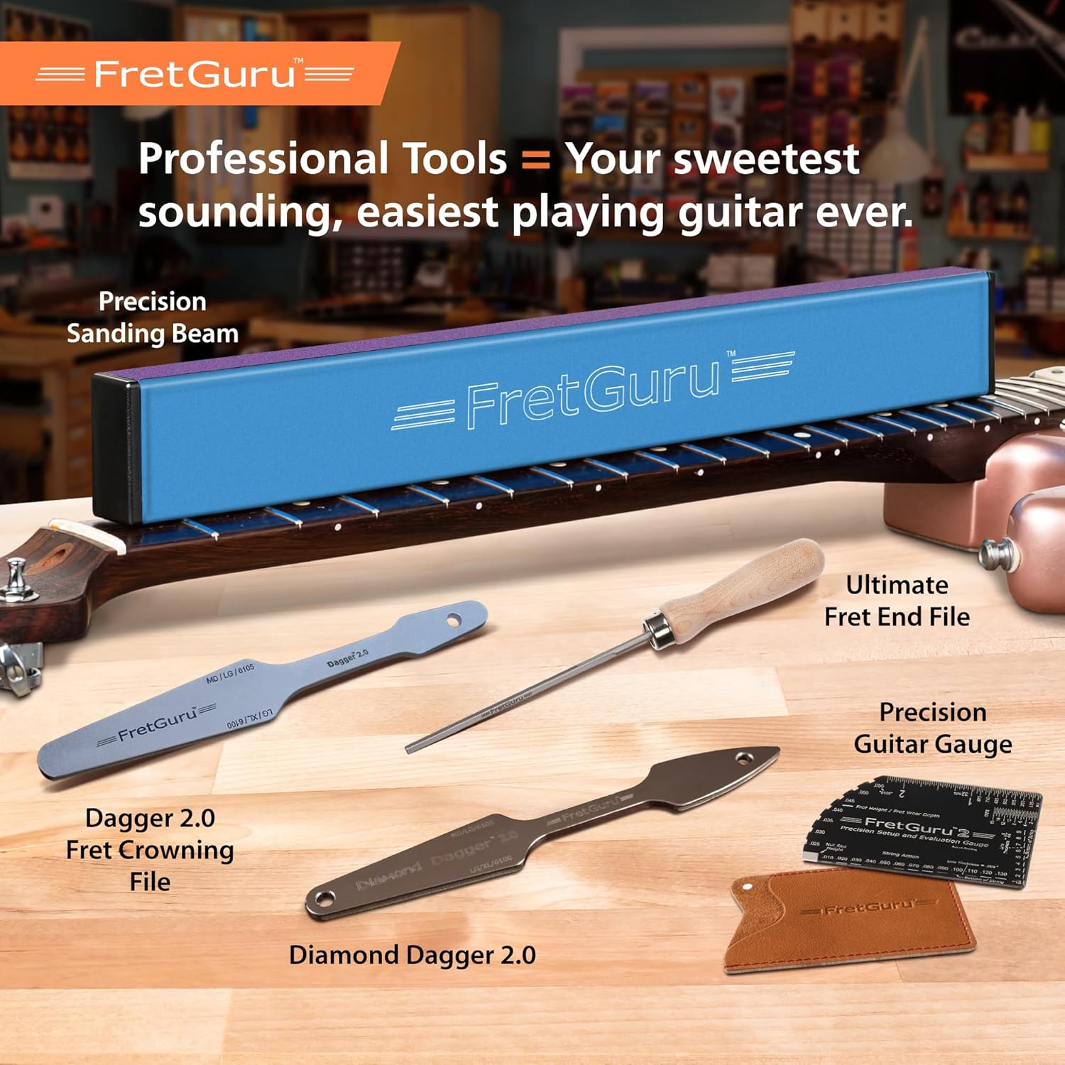 FretGuru Sanding Beam Fret Leveler (16