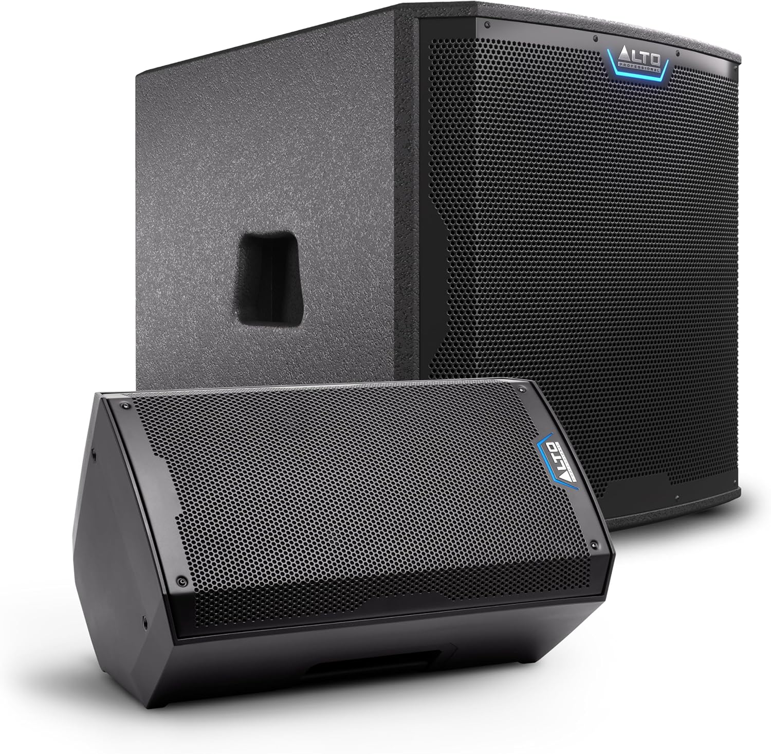 ALTO TS410 and TS15S Powered PA Speaker and Subwoofer Bundle for Live Performances, Events, Karaoke, Public Address, Presentations