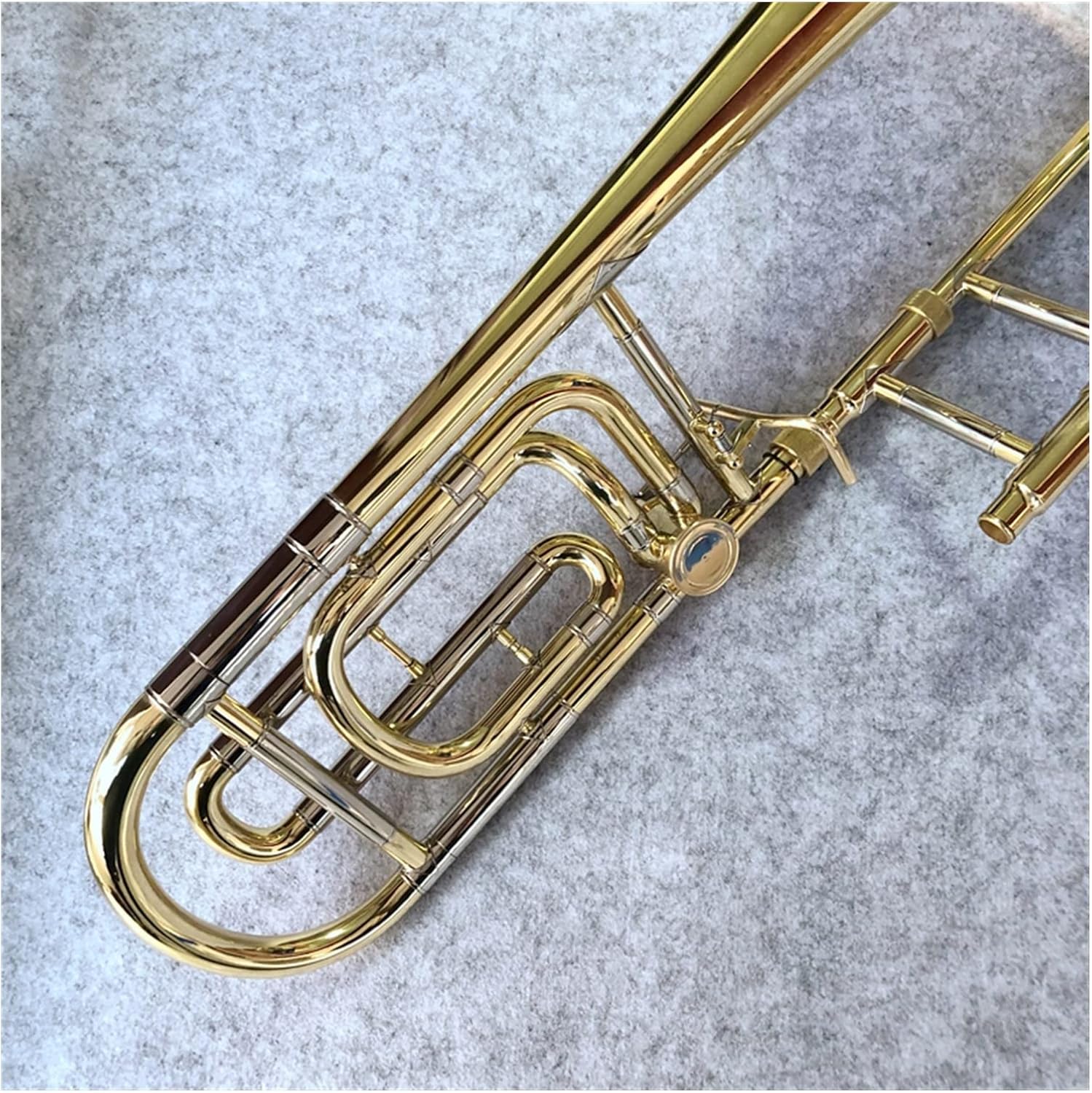 FLFL Student Trombone Bb-F# Tune Tenor Trombone Gold Lacquer Bb Trombone Musical Instrument