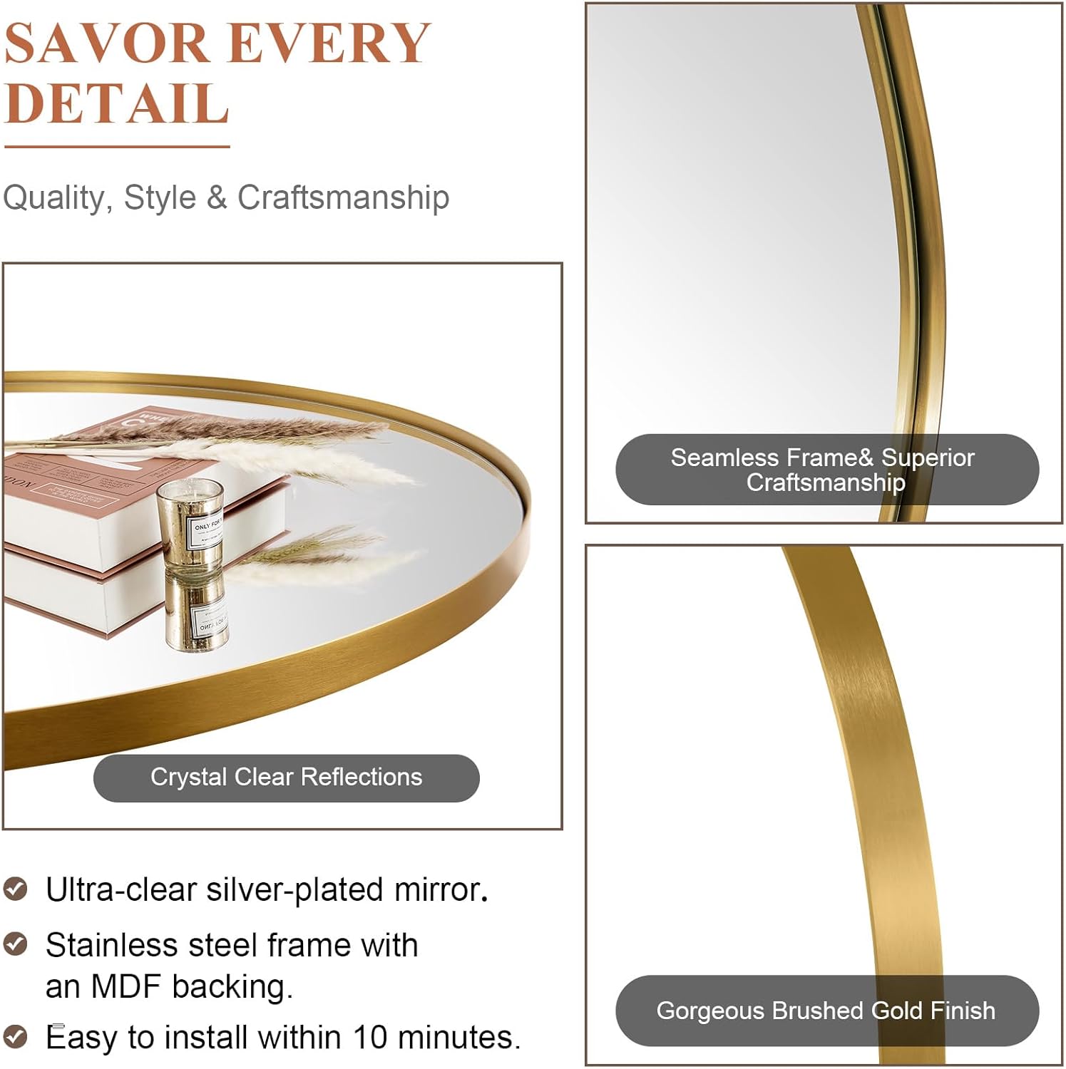 ANDY STAR Arched Mirror, 22