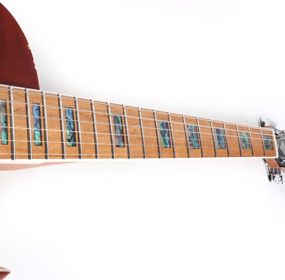Fojill Light Relic Solid Body Full Size 39 Inch LP Electric Guitar Roasted Canadian Maple Neck Rosewood Fretboard Mahogany Body Stainless Frets