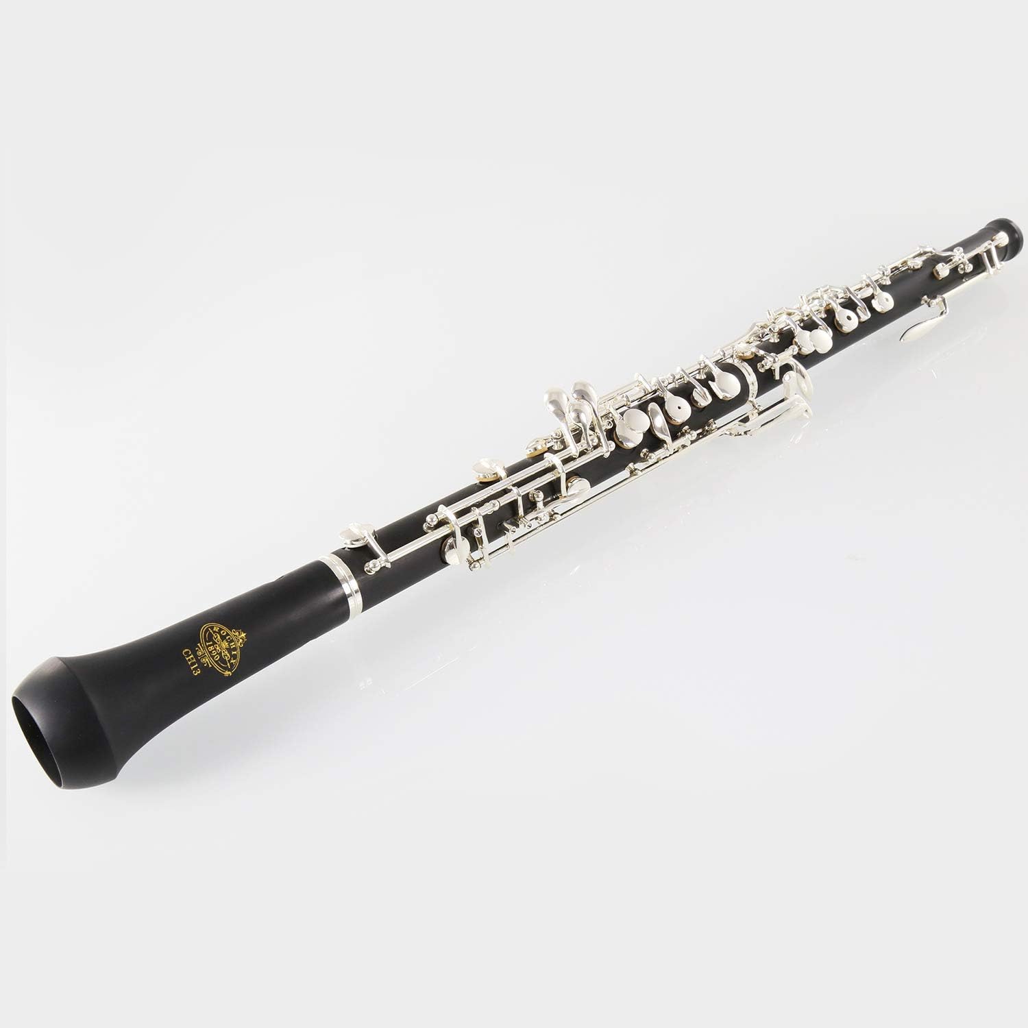 Rochix Oboe Children Level CH13 Composite Wood Body Silver Plated Semi Automatic C Tone with 1 Reeds,1 Cleaning Cloth,1 Oboe Swab,1 Thumb Rest,1 Case and More