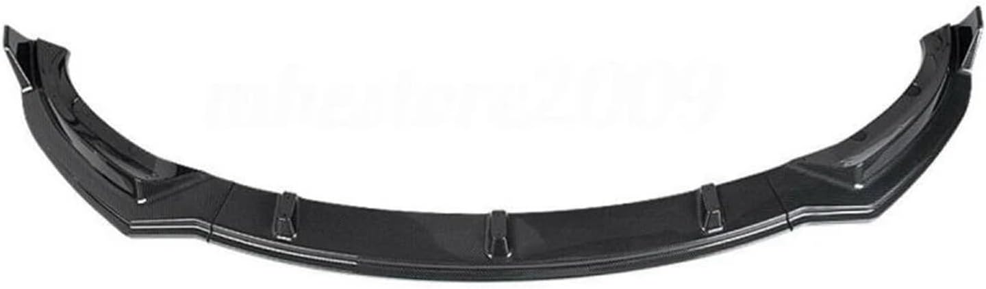 Car Front Bumper Lip Spoiler Compatible For Tesla Model 3 2016-2020 Gloss Black Carbon Fiber Bumper Splitters Car Modification Body Kit(Carbon Fiber look)