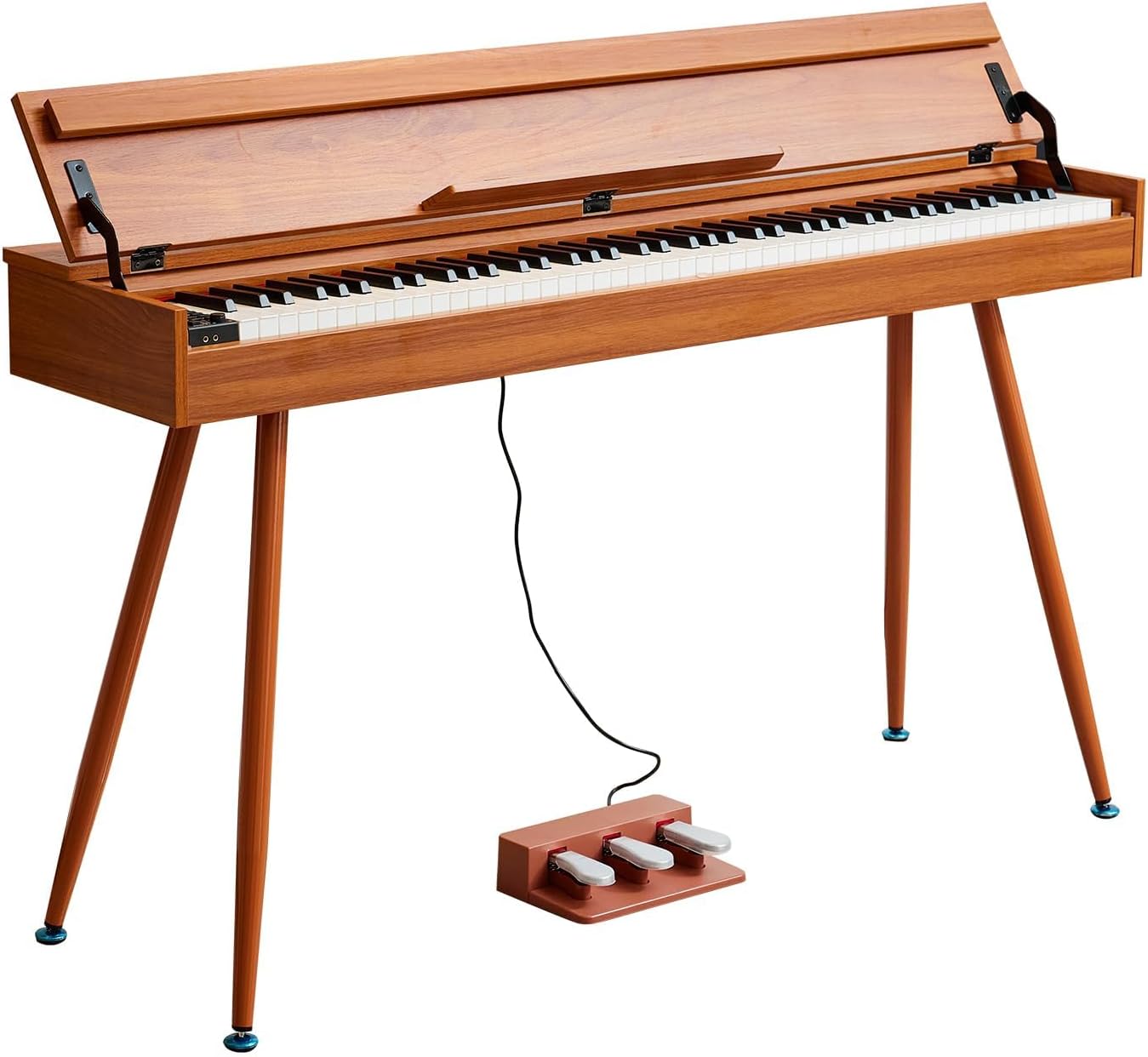 Digital Piano 88 Key Weighted Keyboard,Full-Size Desk Progressive Hammer-Action Electric Piano For Beginners, With Sheet Music Stand, Pedal,Power Adapter, Headphone Mode, Usb-Midi