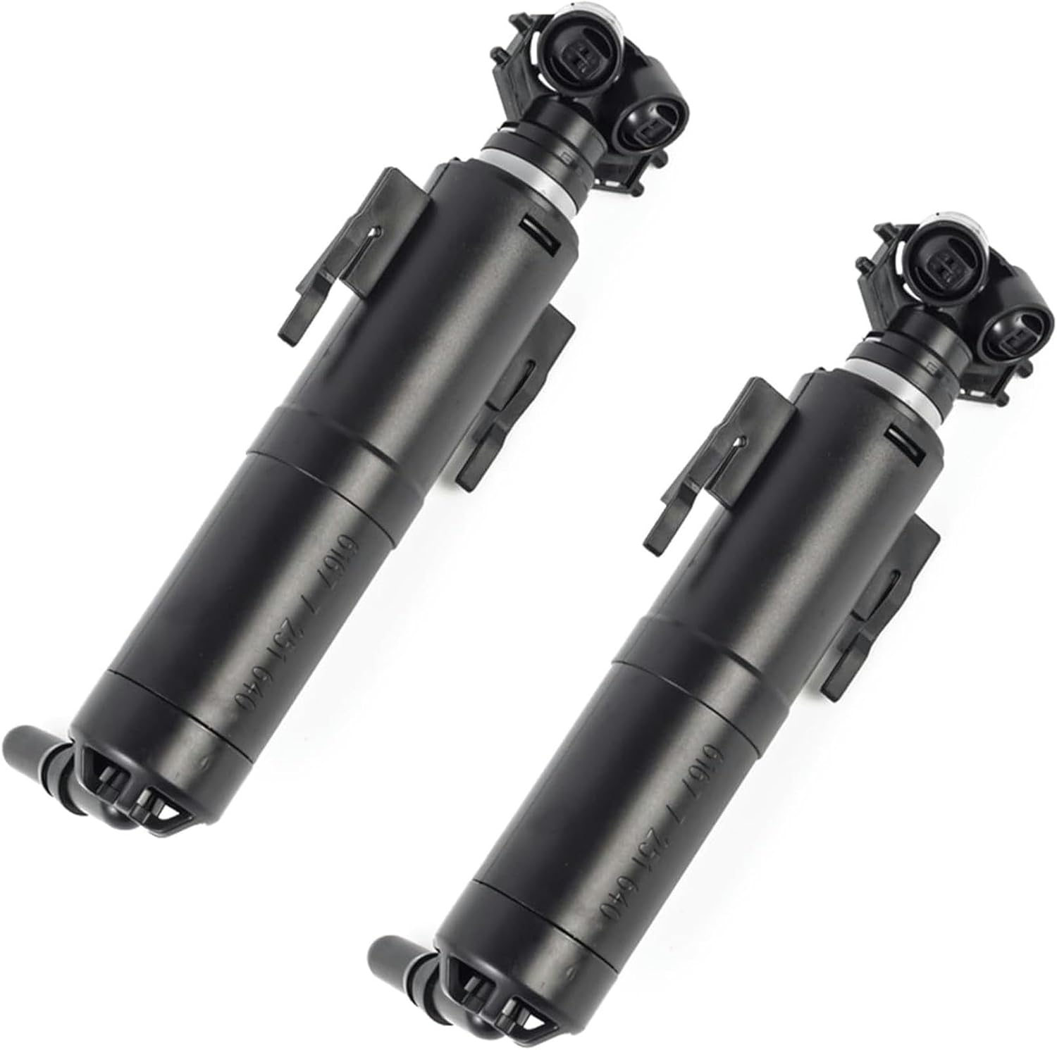 Car Headlight Washer Nozzle 2Pcs Car Headlight Washer Nozzle Head Light Cleaning Jet Pump Water Sprayer OEM No. 61677251640