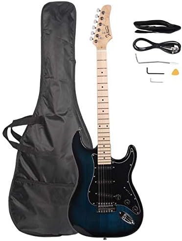 Music Lover GST Stylish Electric Guitar Kit with Black Pickguard Dark Blue 3-7 Days Delivery