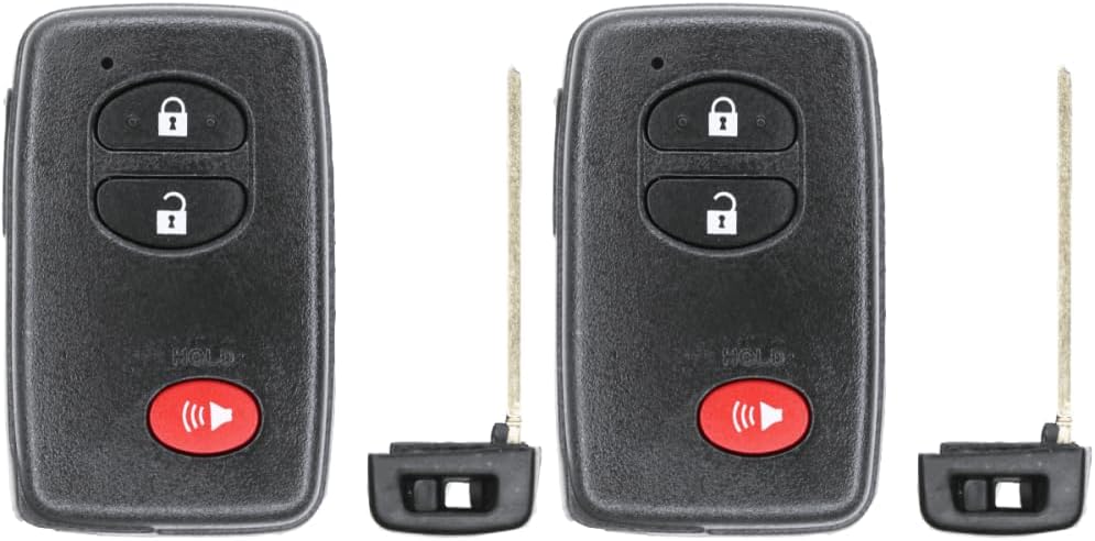 Replcament Smart Key Fob for Toyota RAV4 2010-2012 FCC HYQ14AEM Part Number 89904-0R060 899040R060 Pack of 2