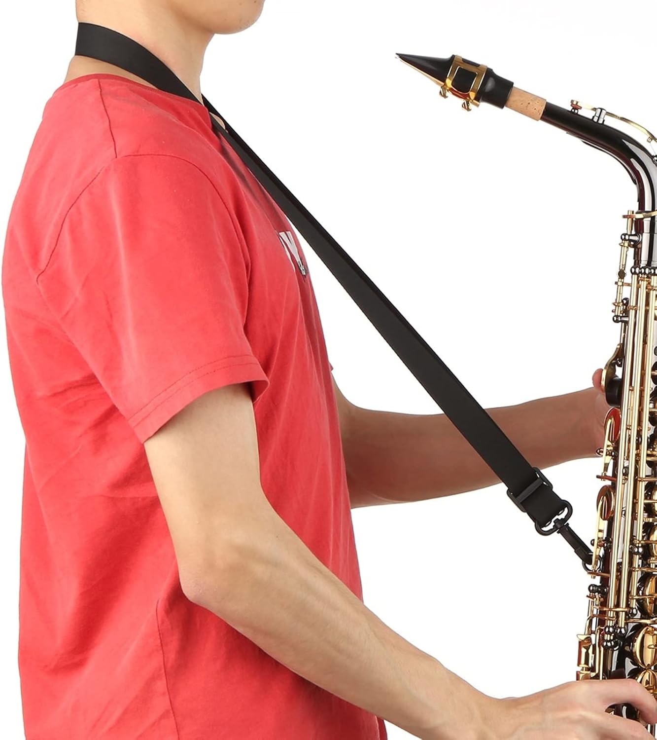 KESHUO EB E- Flat Alto Saxophone Nickel- Plated Brass Body with Engraving Keys Woodwind Instrument with Carry Case Brass Sax Beginners Kit