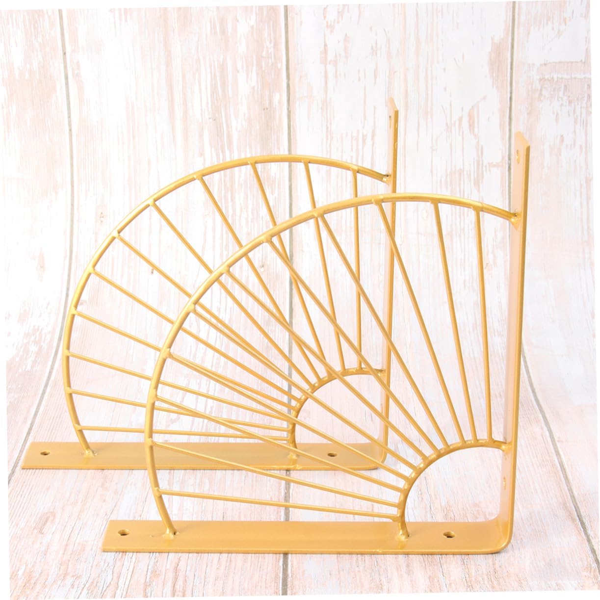 1 Set 8pcs Fanshaped Clapboard Bracket Thread Holder Wall Mount Metal Wall Floating Decorative Wall Mounted Brackets Wall Mounted Shelves Rustic Floating Corner Brace Shelf Sector