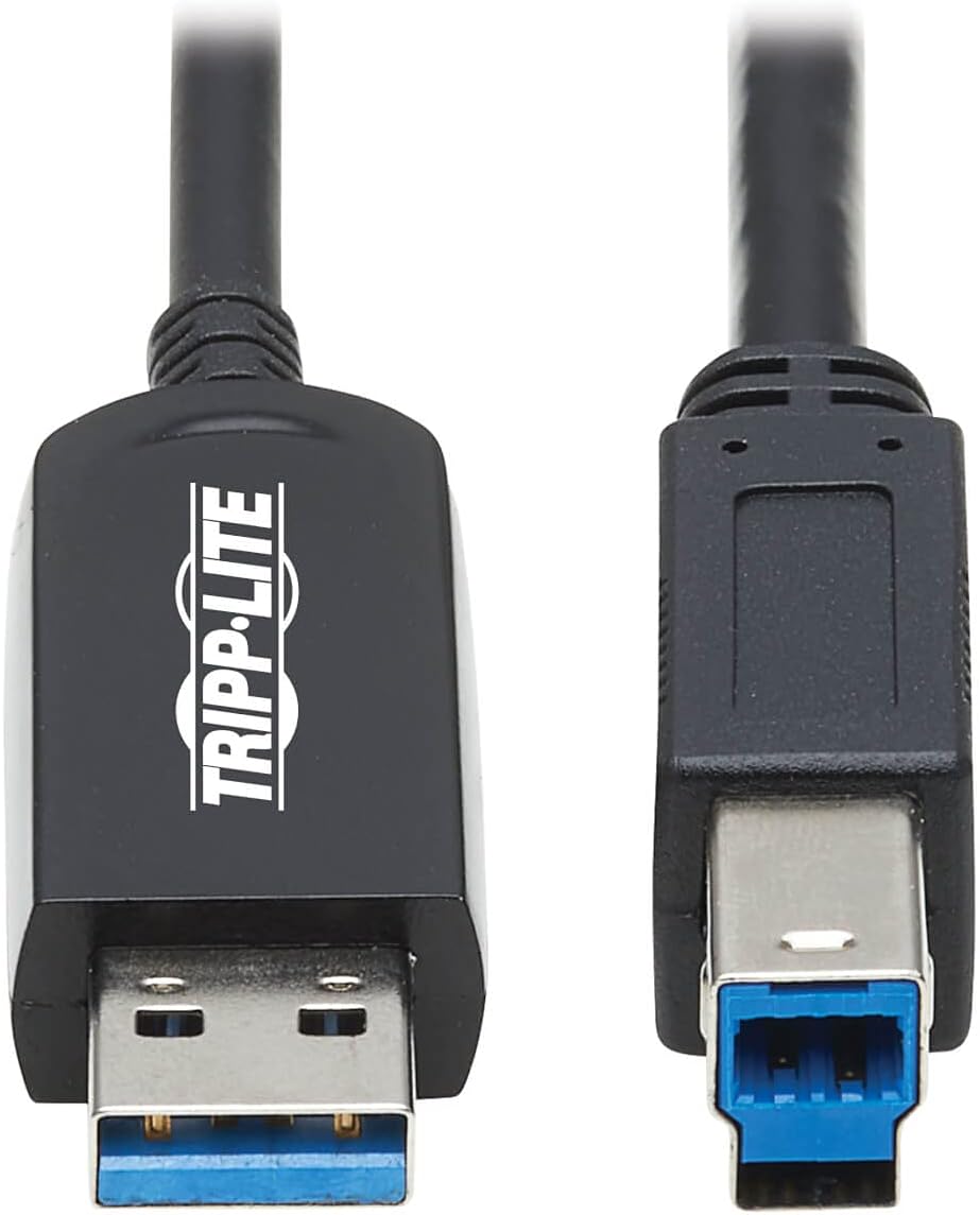 Tripp Lite USB-A to USB-B Fiber Active Optical Cable AOC USB 3.2 Gen 1 30M (U328F-30M)