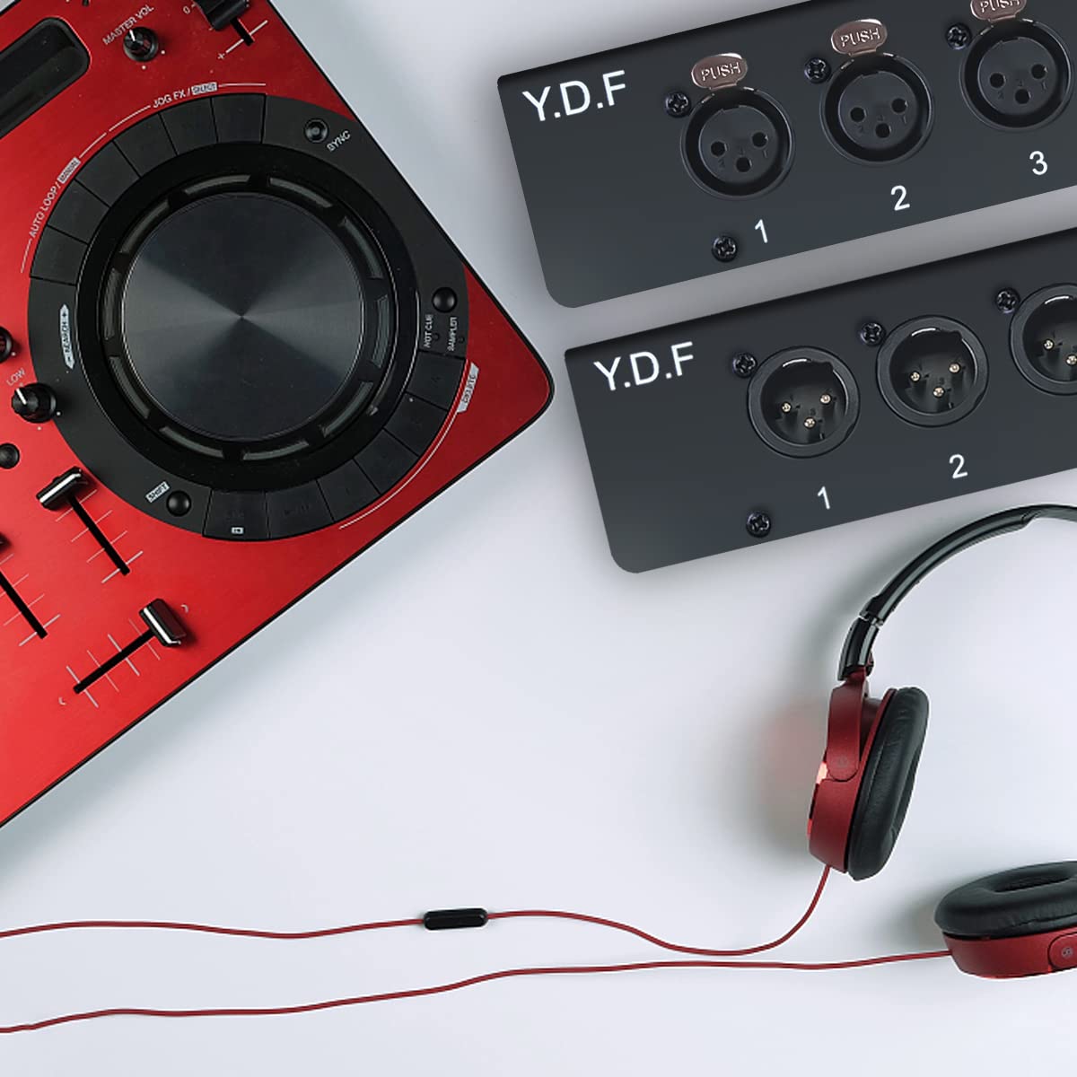 4 Channel Sub Snake Box over Ethercon Cable Multi Extender for Stage Lighting and Recording Studio- XLR/AES/DMX Channel Over Shielded Cat5/Cat5E/Cat6/Cat7 Ethernet Cable XLR Cable (1 Male+1 Female）