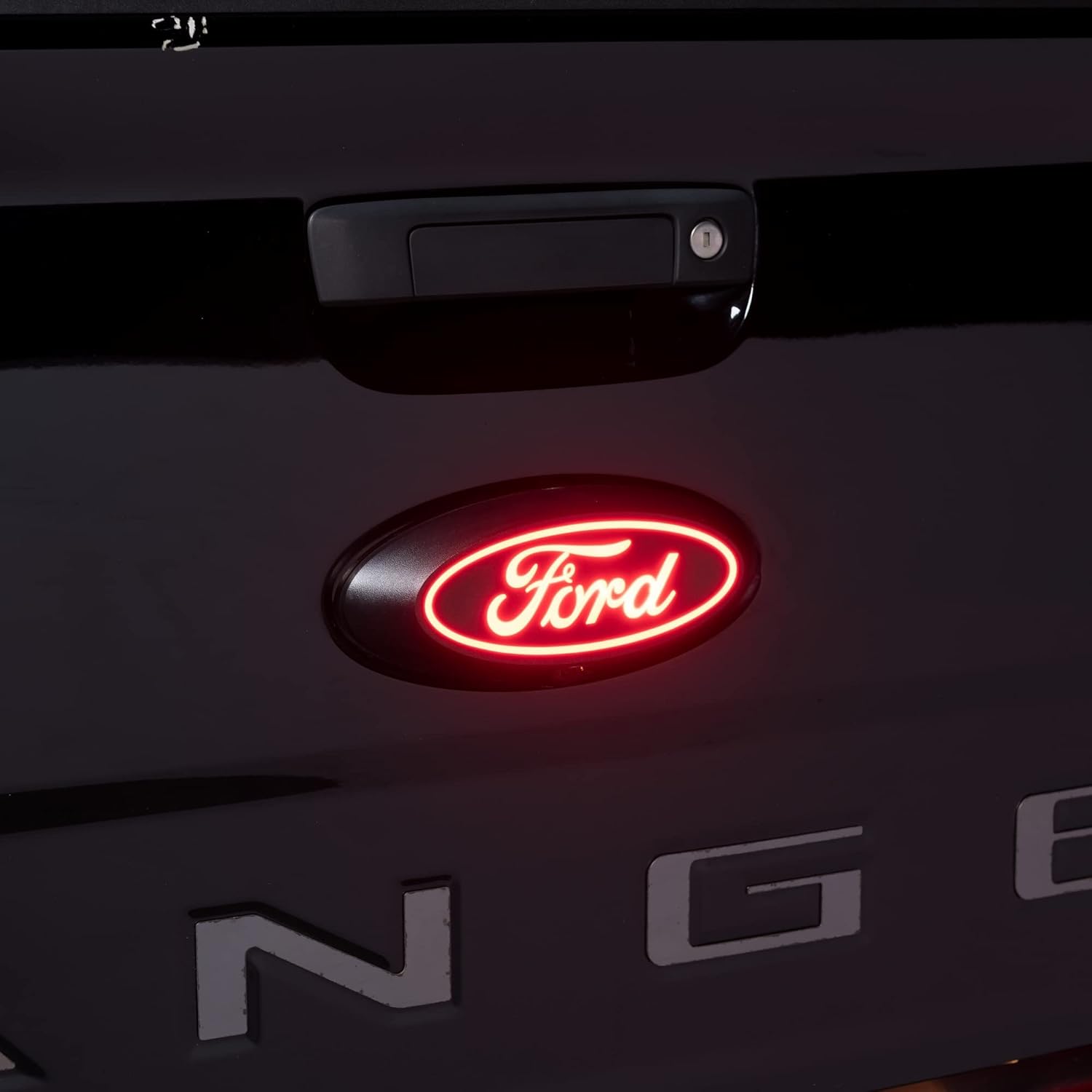 Putco Luminix LED Red Oval Tailgate LED Emblem - Fits Ford Ranger 2019-2023