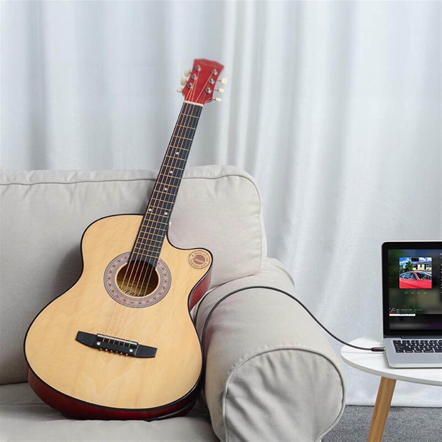 Guitar Audio Cable 3.5 to 6.5 Male to Male Cable Connection Cable 6.35mm Amplifier Mixer Guitar Conversion Cable(12m)