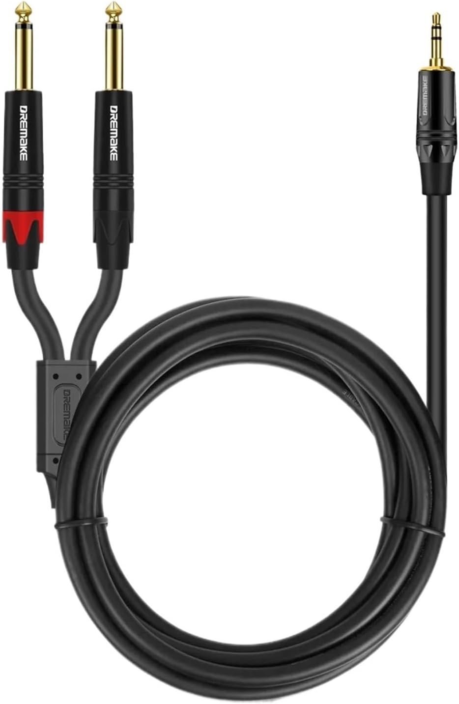 3.5mm TRS to Dual 6.35mm TS Mono Cable TRS 1/8'' to 2 x 1/4'' TS M-M Stereo Audio Y Splitter Breakout Cable(1m)