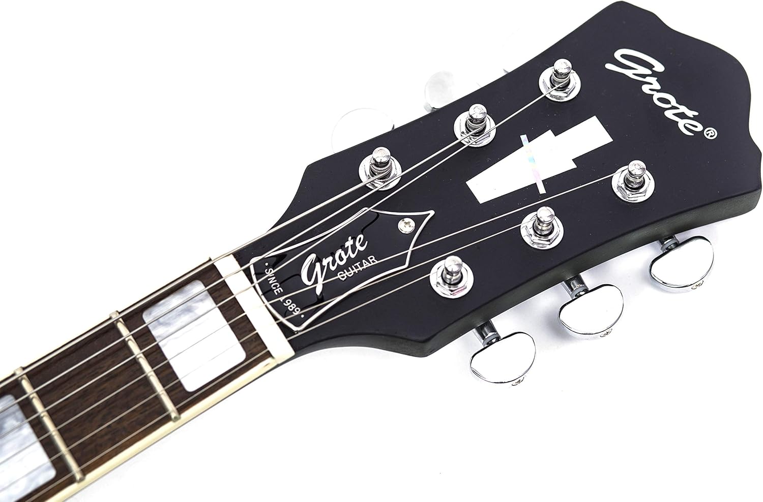 GROTE Electric Guitar Semi-Hollow Body Guitar matte finished P90 Pickups (Vintage Sunburst)