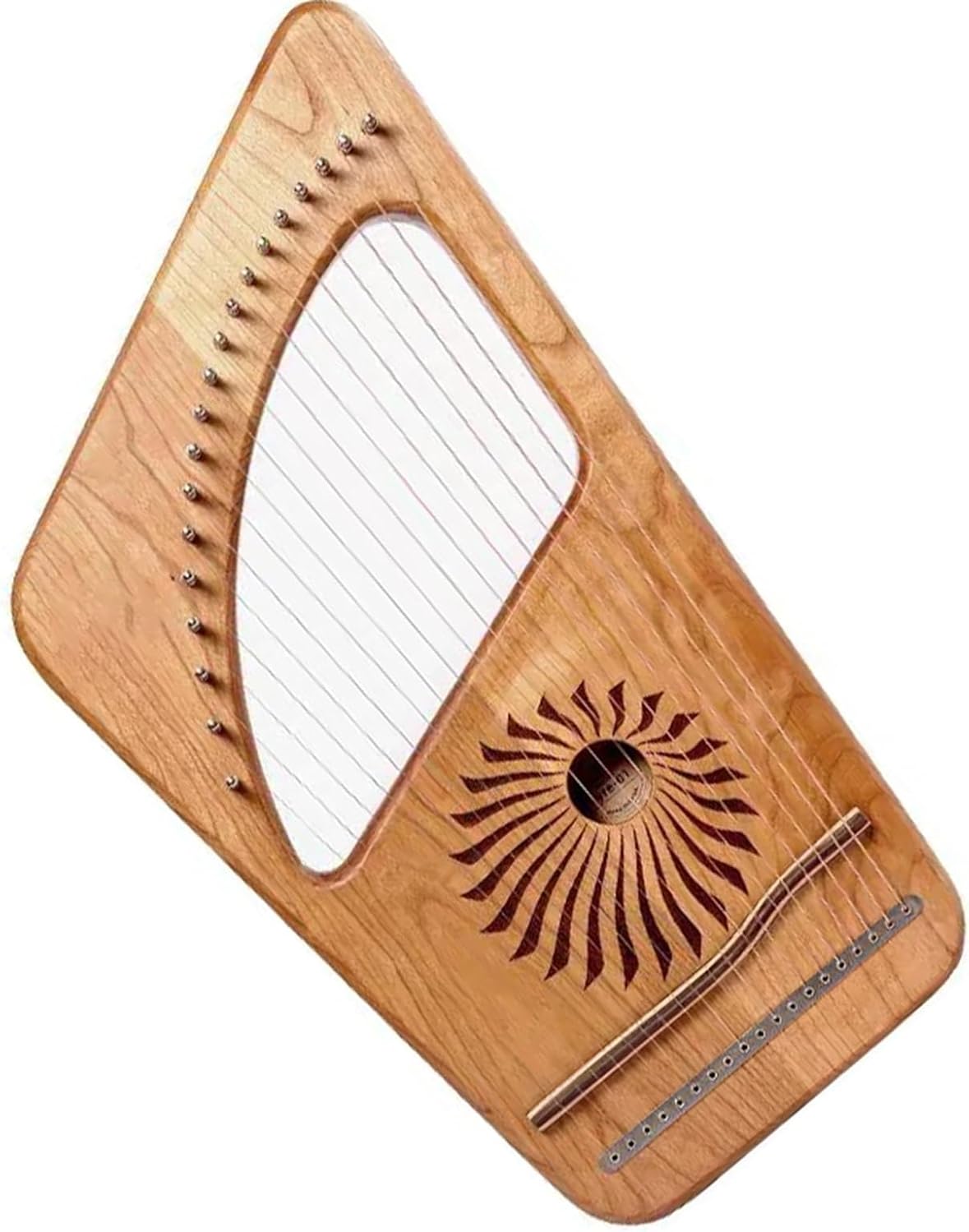 Lyre Harp Set 19 Tones Lyre Beginner Adult Practice Portable Wooden Harp String Musical Instrument