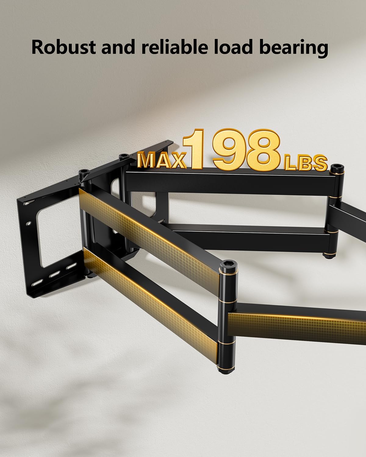 FORGING MOUNT Heavy Duty TV Wall Mount, Dual Articulating Arm Full Motion TV Wall Mount Bracket with 43 inch Long Arm,Fits 50 to 100 Inch TVs, Holds up to 198 lbs,Max VESA 800x600mm
