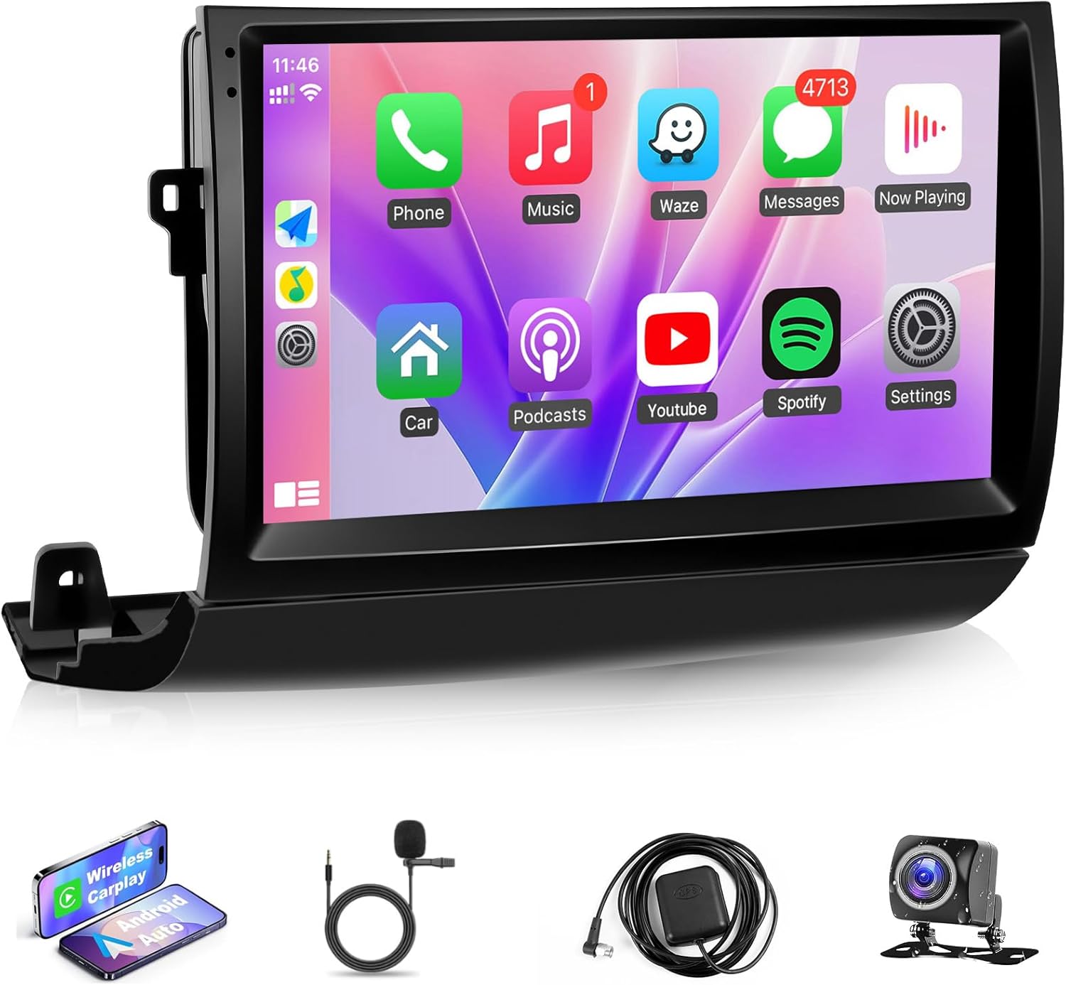 Upgraded Car Radio for Toyota Prius 2004-2009 Wirless Carplay & Android Auto, 9 Inch Android Car Stereo for Prius Touchscreen Head Unit - GPS/FM/SWC/WiFi/Bluetooth/Camera(Non JBL)