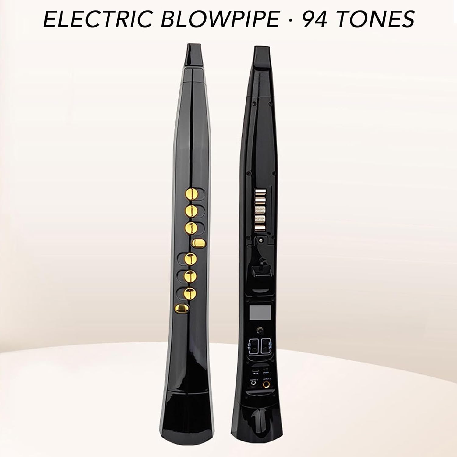 Electronic Wind Instrument, Mini Digital Synthesizer Rechargeable with Removable Mouthpiece, 94 Tones 12 Keys Portable Digital Saxophone for Practice, Performance