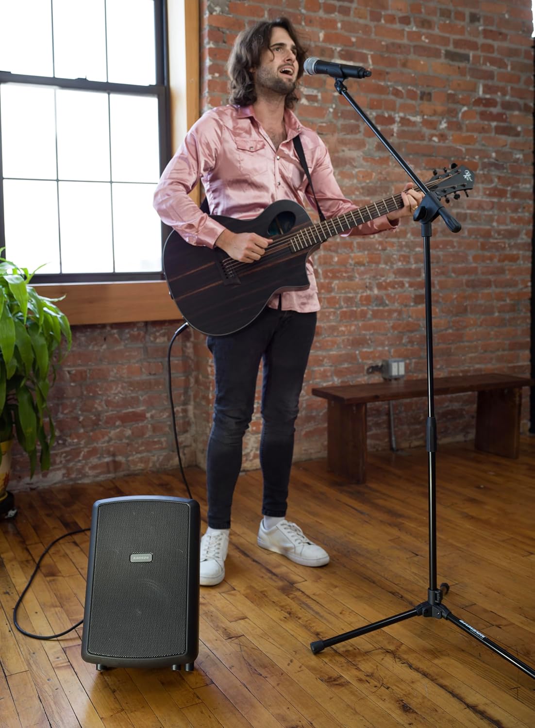 Gator Carry Bag Fits 6 Microphone Stands with Samson MK-10 Microphone Boom Stand