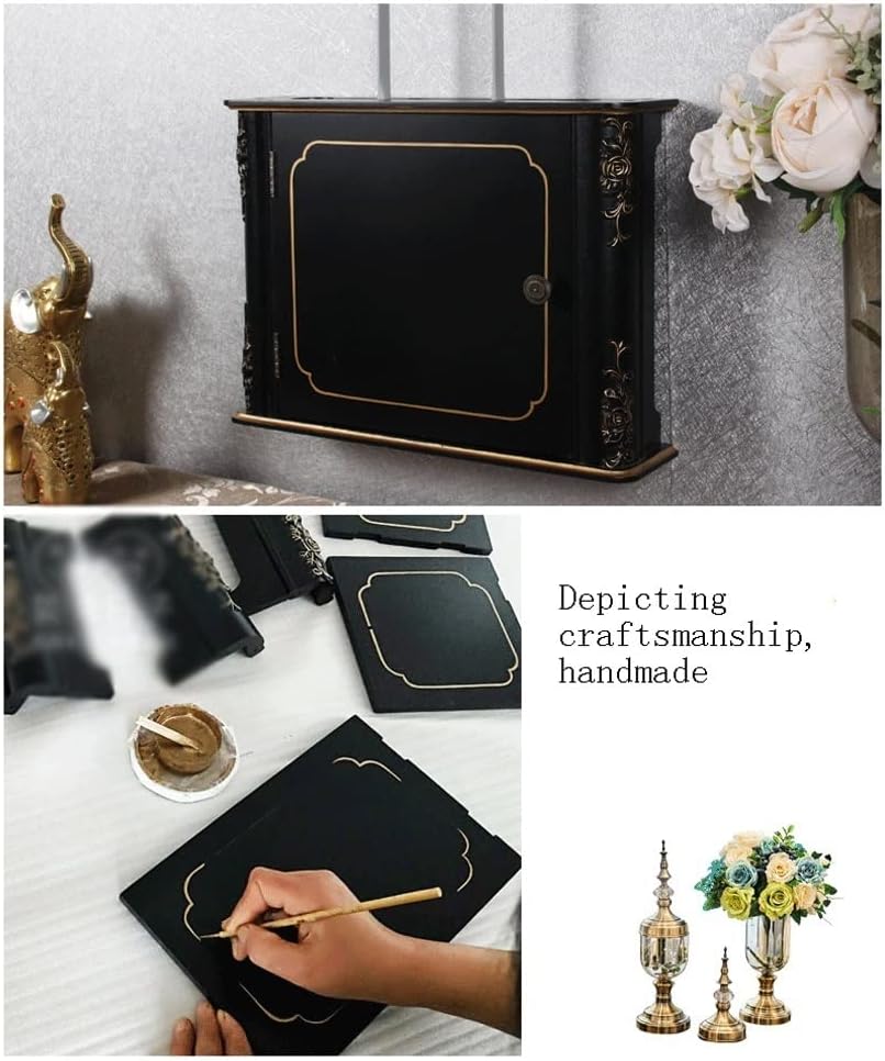 Wall Mount Floating Shelf Multi-Function Storage Rack Router Storage Box Cable Power Plug Wire Storage Boxes (Color : A)