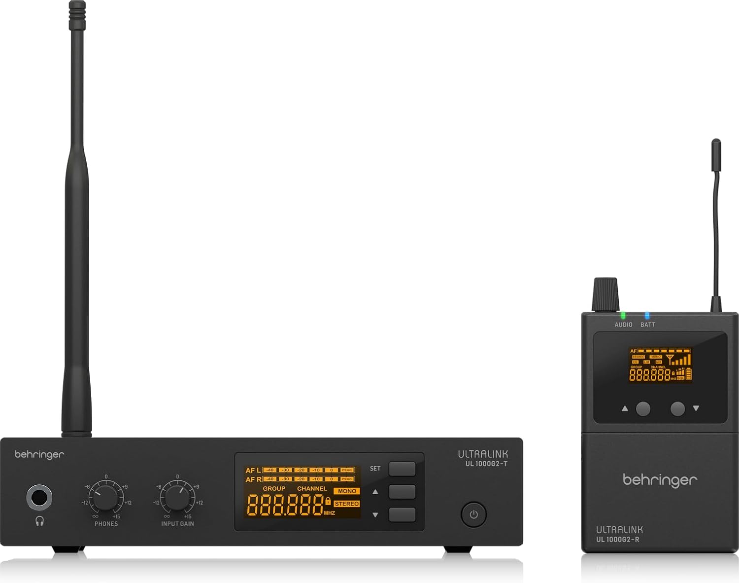 Behringer UL 1000G2 High-Performance UHF Wireless In-Ear Monitoring System | Wireless Audio System With Earphones | For Content Creators