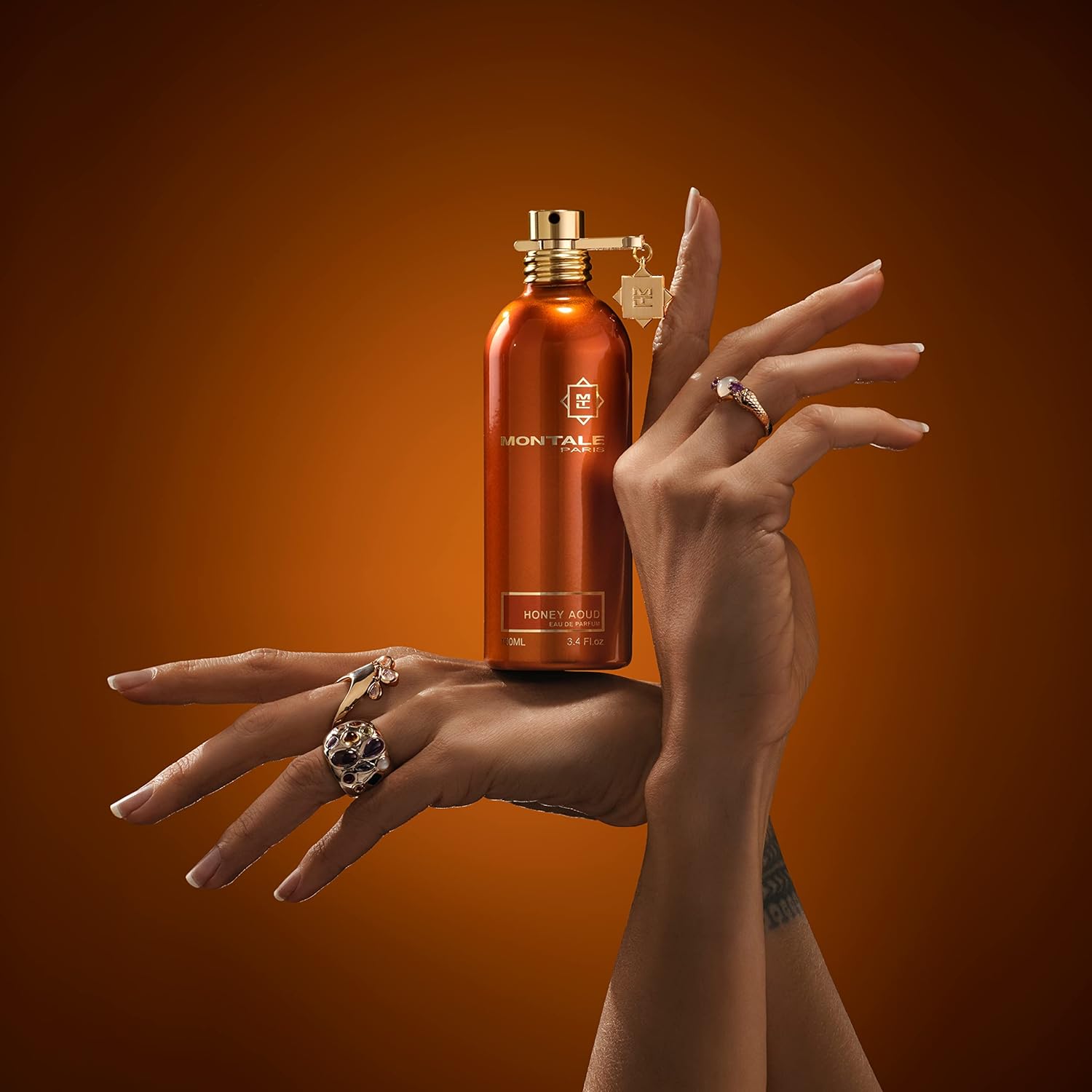 MONTALE Honey Aoud Eau de Parfum Spray, 3.3 Fl Oz
