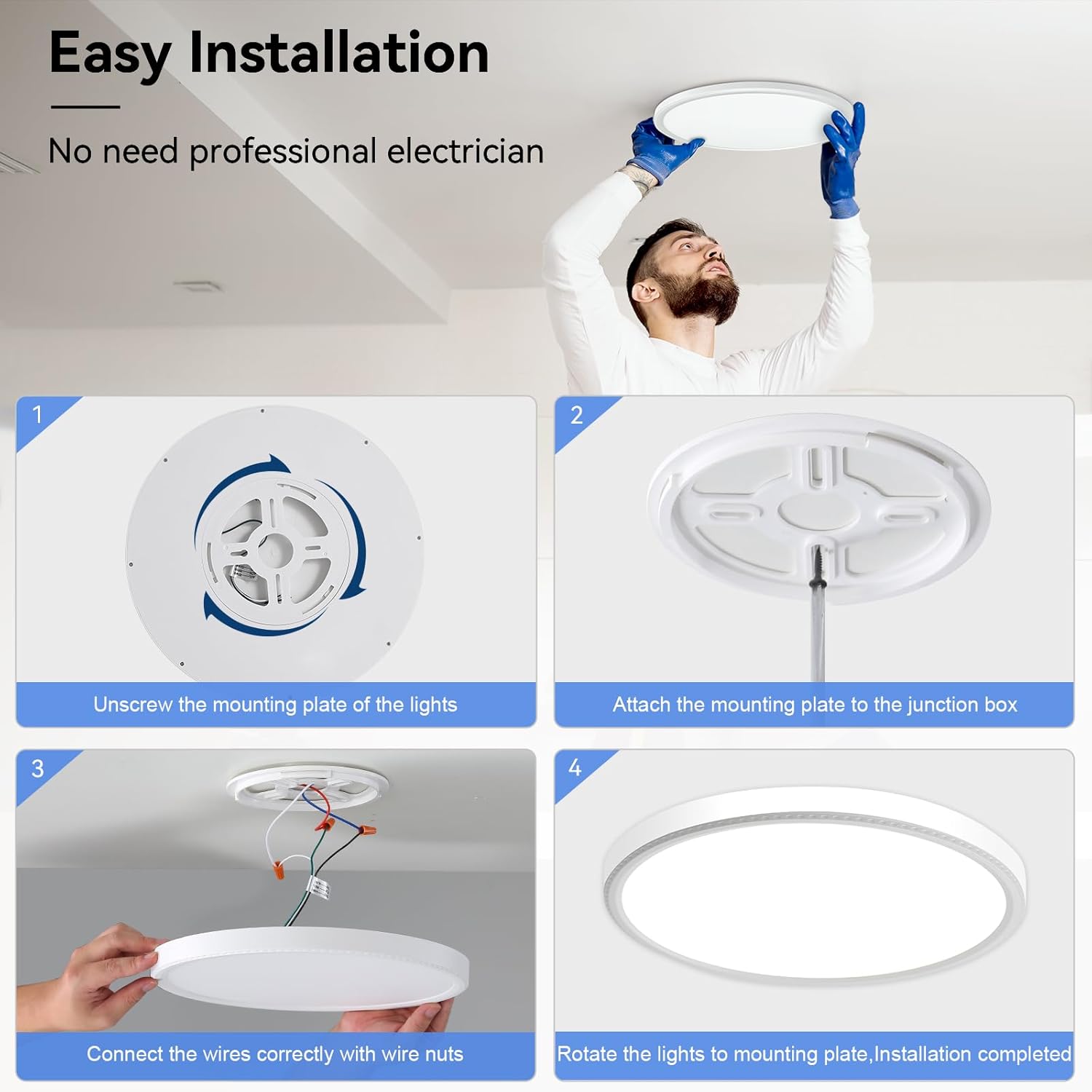 12 Pack 12 Inch Dimmable LED Flush Mount Ceiling Light Fixture 28W 3200LM 5 Color Temperature in One Super Slim Round Ceiling Lamp Low Profile Ceiling Lights for Living Bedroom Kitchen Laundry White