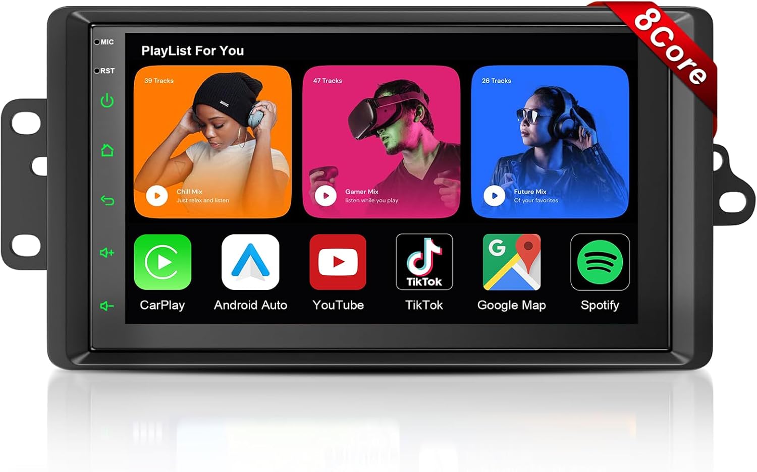 [8 core 2G+32G] Car Stereo for 2003 2004 2005 2006 Chevrolet Chevy Silverado Tahoe GMC Sierra Yukon, Wireless Carplay and Android Auto with 7'' Touch Screen Car Radio, GPS/Bluetooth/DSP/SWC/FM