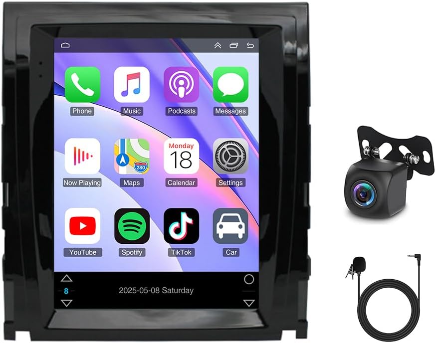 Car Stereo Radio for Cadillac Escalade/SLS 2007-2012 Android 13 2G RAM 32G ROM 9.7 Inch Touchscreen Radio, Support for Carplay/Android Auto GPS Tracking & Bluetooth Backup Camera & FM SWC Radio 276