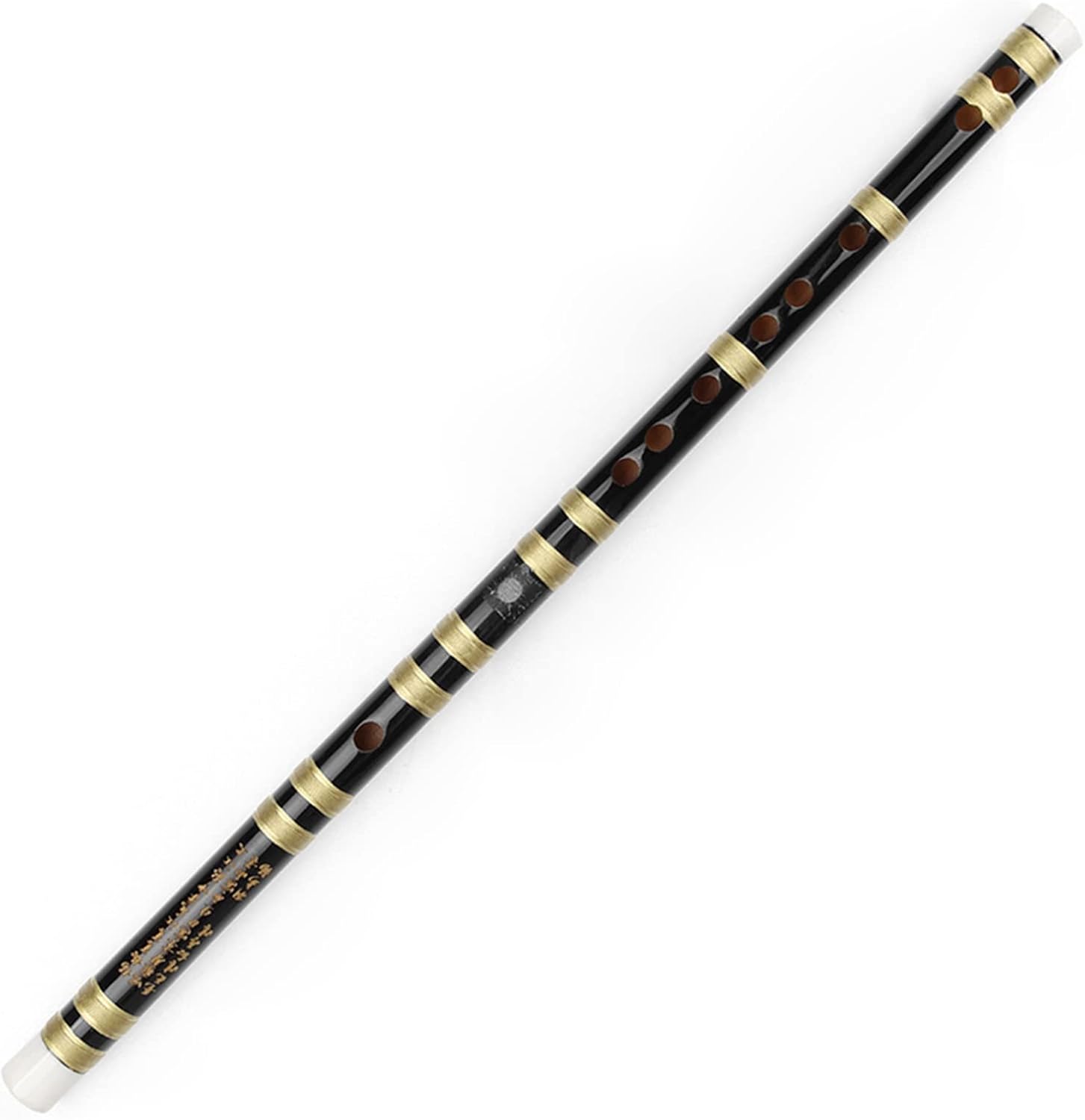 TSTS Chinese Bamboo Flute 12 Holes Chinese Traditional Dizi Woodwind Bamboo Flute Musical Instruments Handmade for Beginners (Color : D Key)