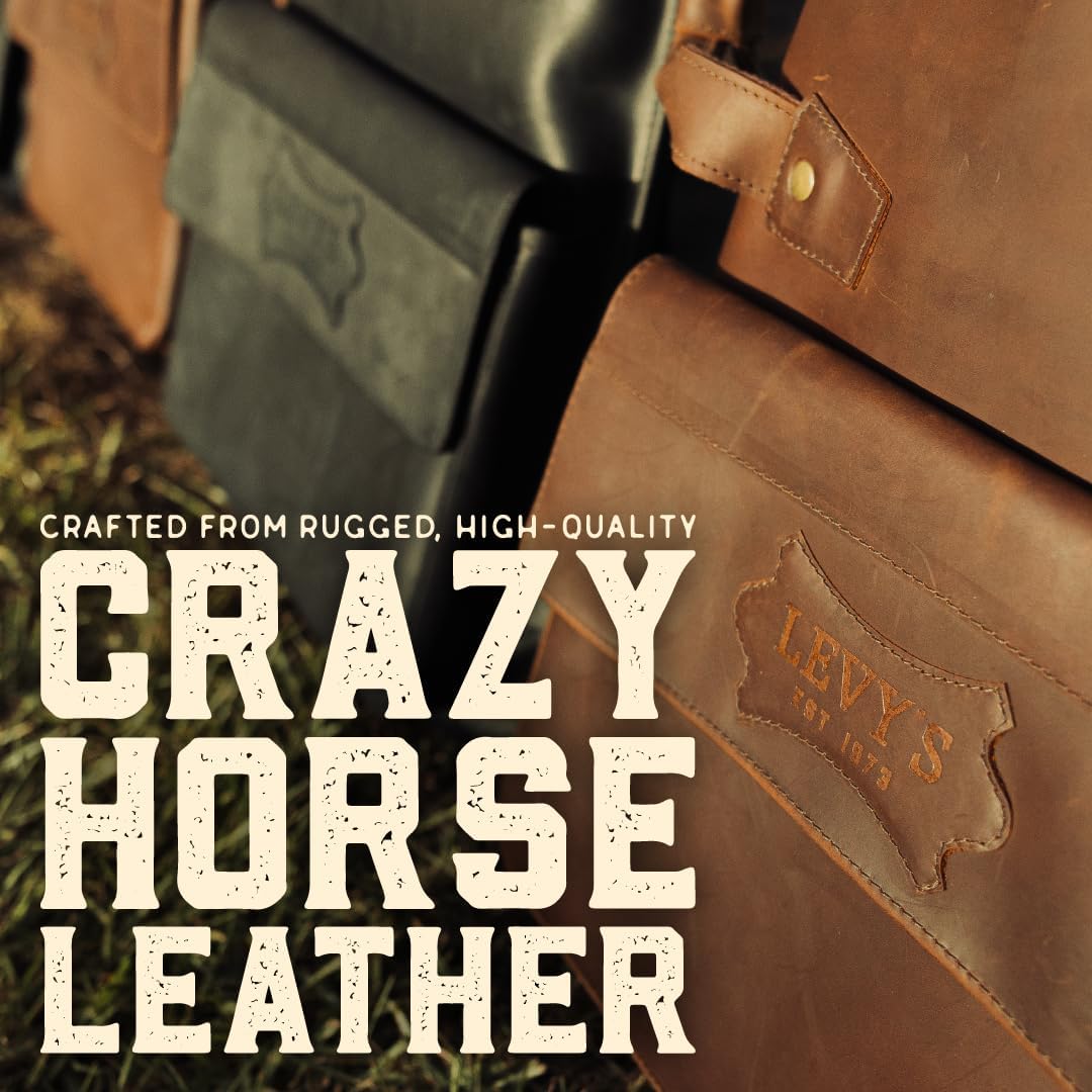 Levy's Solera Series Premium Genuine Crazy Horse Leather Gig Bag for Electric Guitars