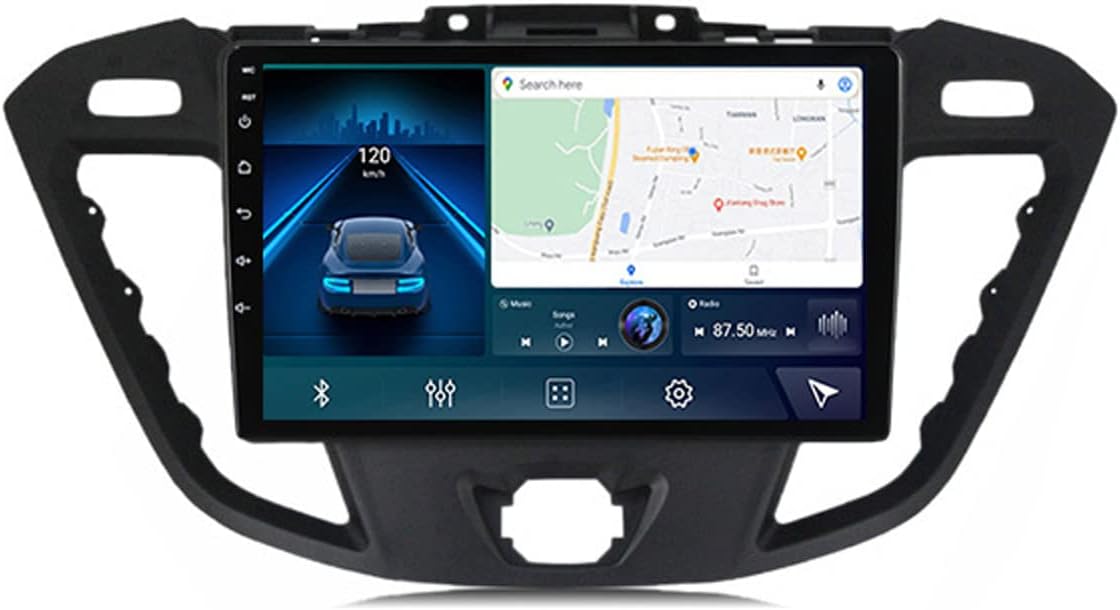 Double Din Car Stereo, 9 Inch Touchscreen Car Radio Receiver for Ford Transit Custom 2013-2021 with Bluetooth 5.0, Backup Camera, Steering Wheel Control, FM/RDS Car Player