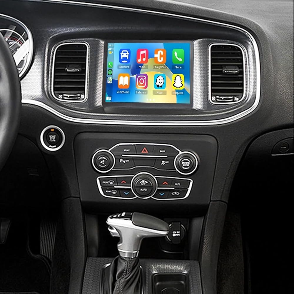 2G+64G Car Radio Upgrade for GrandCherokee 2015-2021 with Wireless CarPlay and Android Auto, 8.4 Inch Touchscreen Android 14 Double Din Car Stereo w/Bluetooth GPS WiFi FM RDS SWC Camera