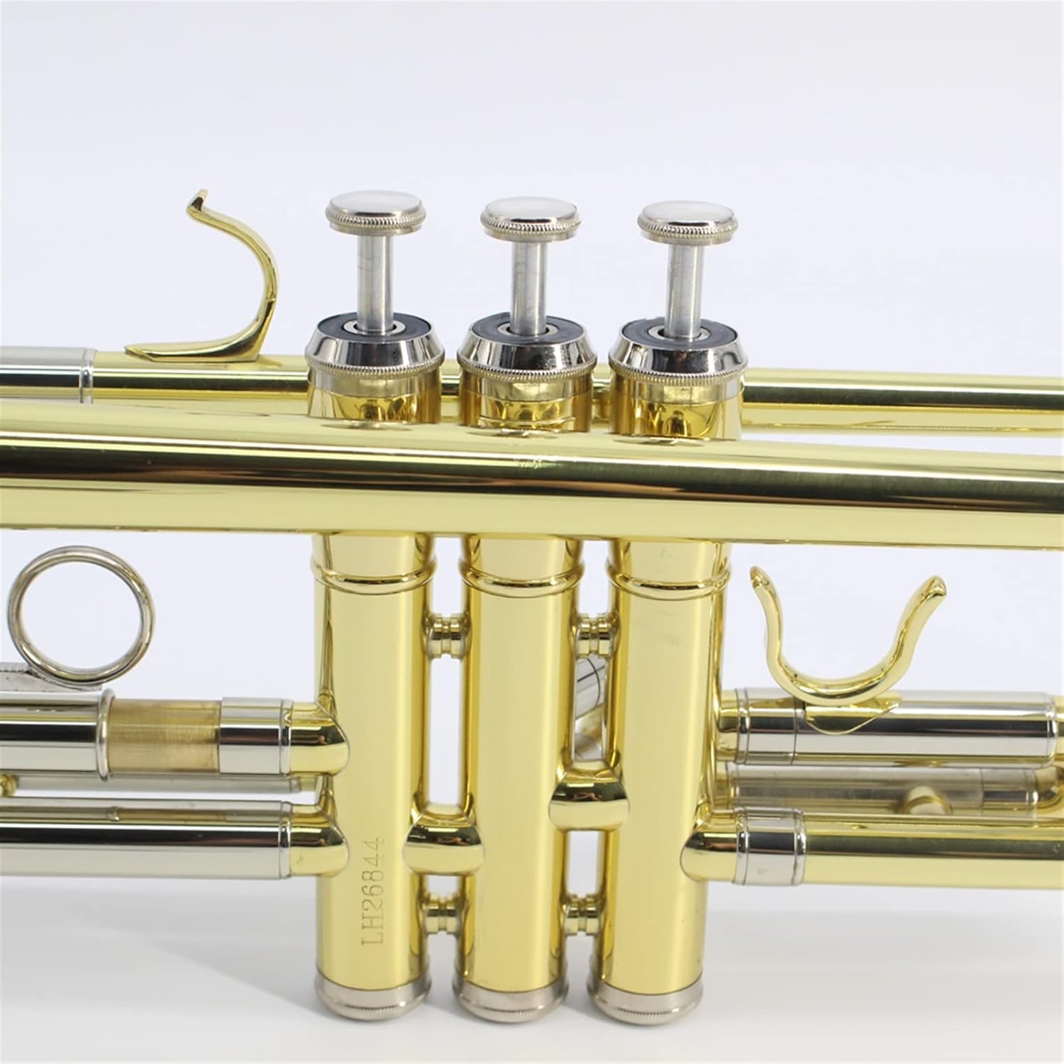 KESHUO Gold Lacquer Trumpet Bb Flat Brass Wind Instruments with Case Gloves Mouthpiece Trumpets
