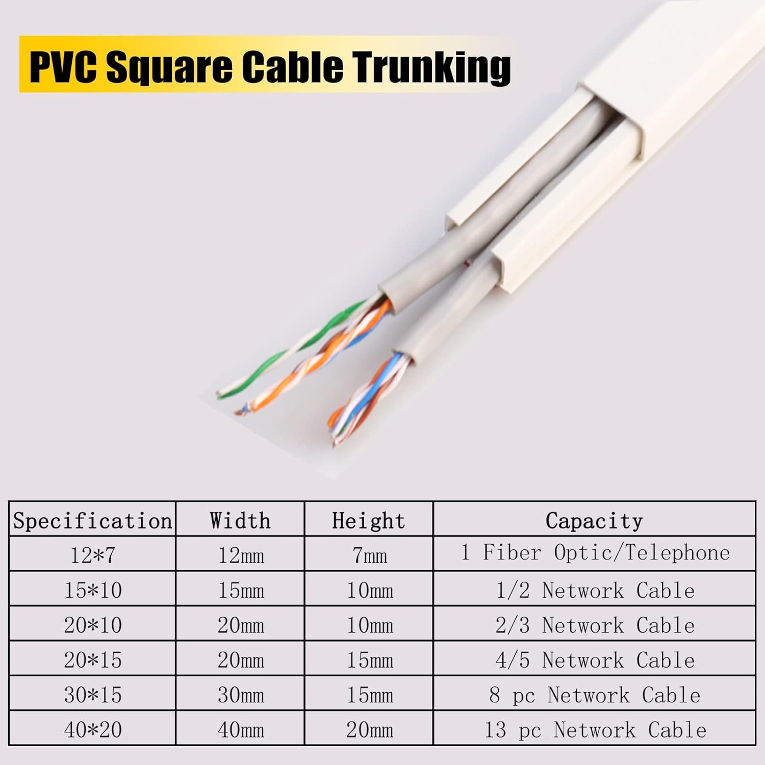 ZJMAMA Corner Cable Concealer Grey, Self Adhesive PVC Cable Hider Organizer Kit, Cord Hider for Home Office Wall Mount TV Powers Cords (Color : 40x20mm, Size : 10m/33ft Length)