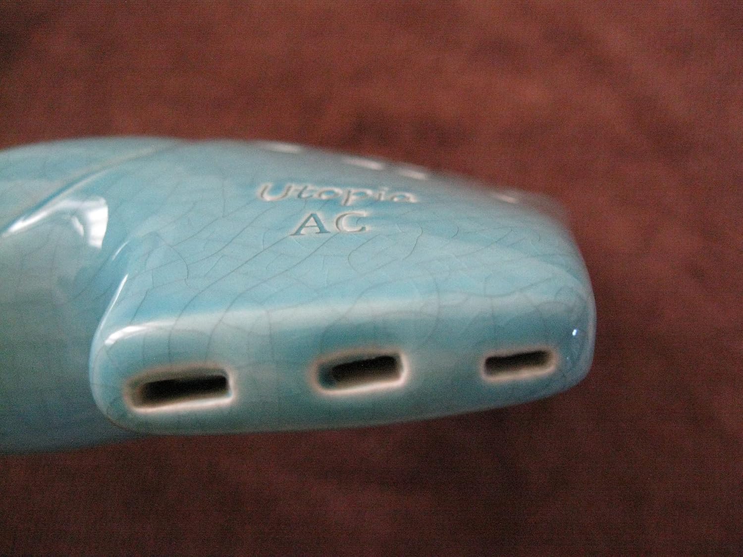 Utopia Ceramic Turquoise Blue Color/Pattern Alto C Key / 3 Octave Chromatic Range Ceramic Ocarina - High temperature Kiln Treated good Hardness Endurability